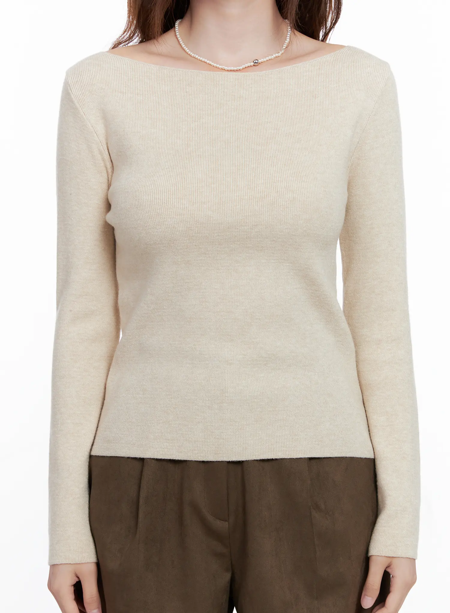 Loose Fit Boat Neck Knit CG520 - Image 3
