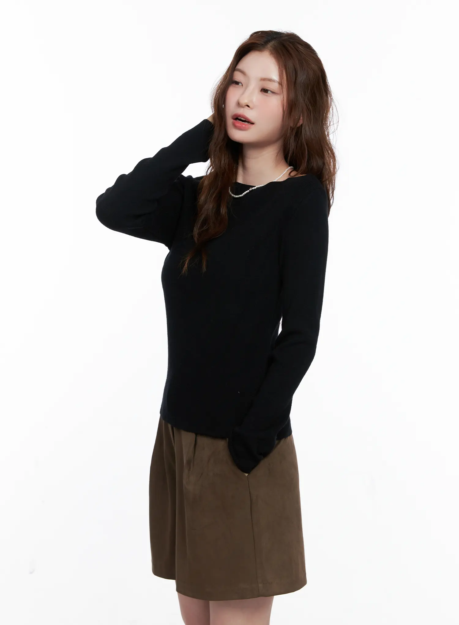 Loose Fit Boat Neck Knit CG520 - Image 9