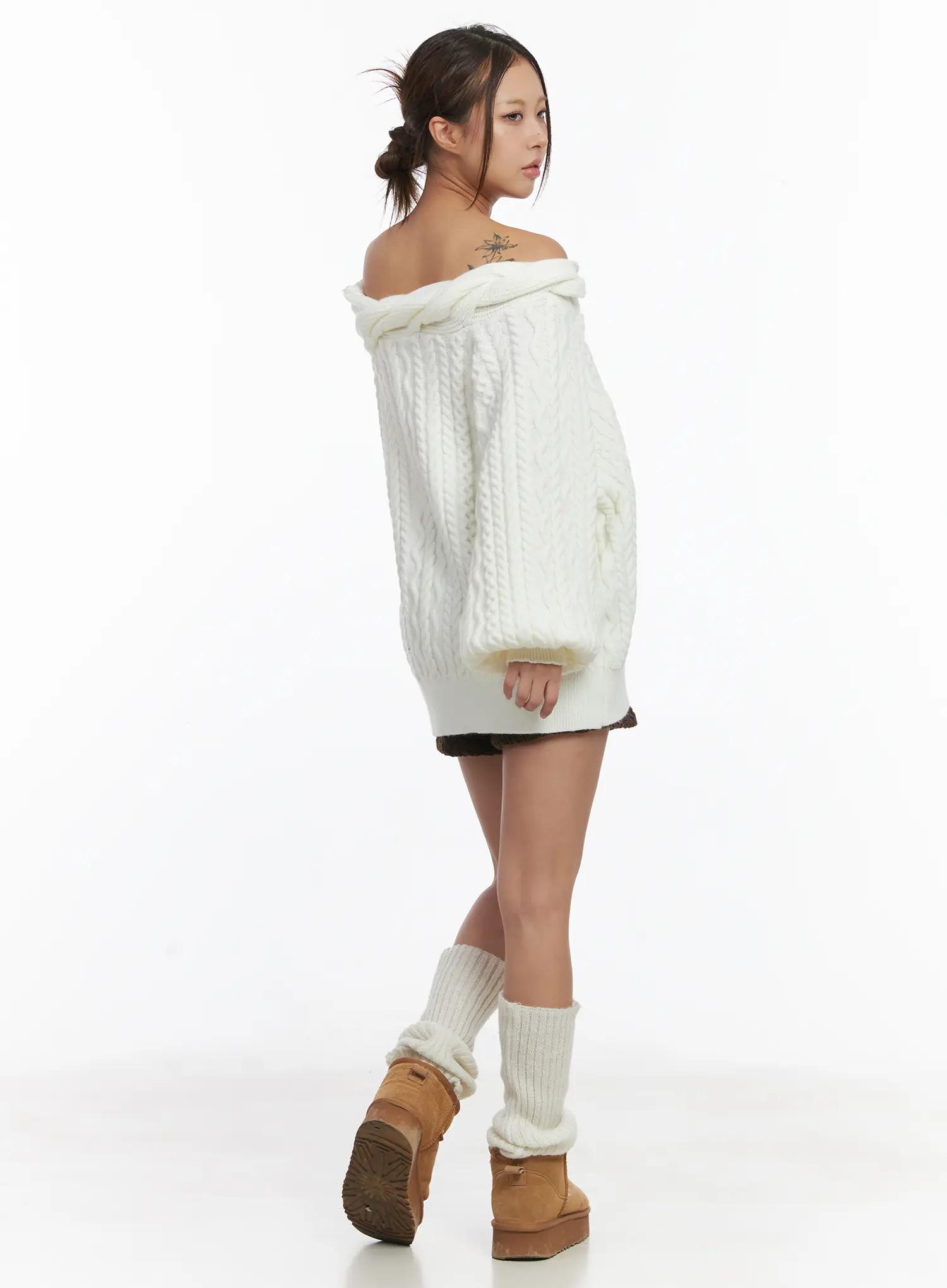 Loose Fit Cable Knit Top CJ512 - Image 4