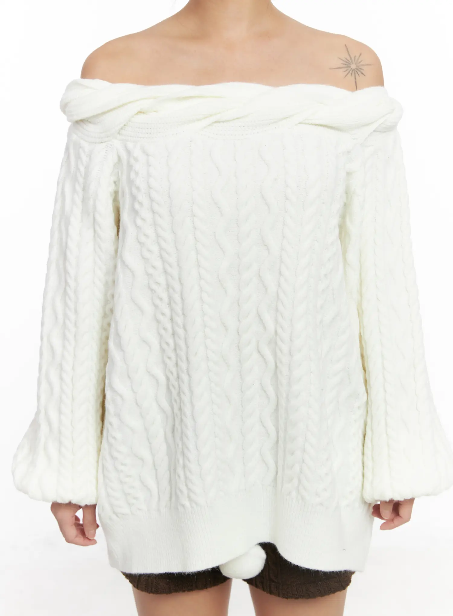 Loose Fit Cable Knit Top CJ512 - Image 7