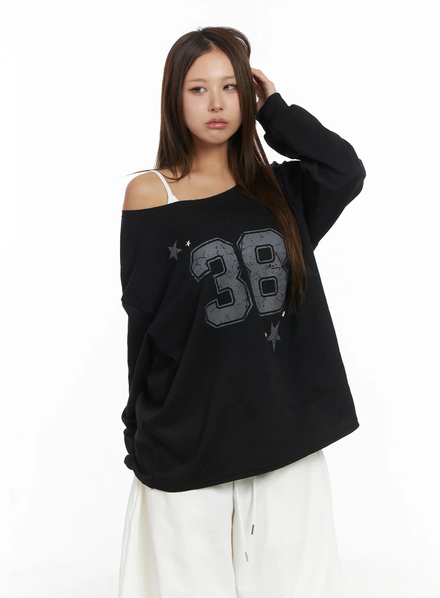 Loose Fit Graphic Sweatshirt CJ512 - Image 13