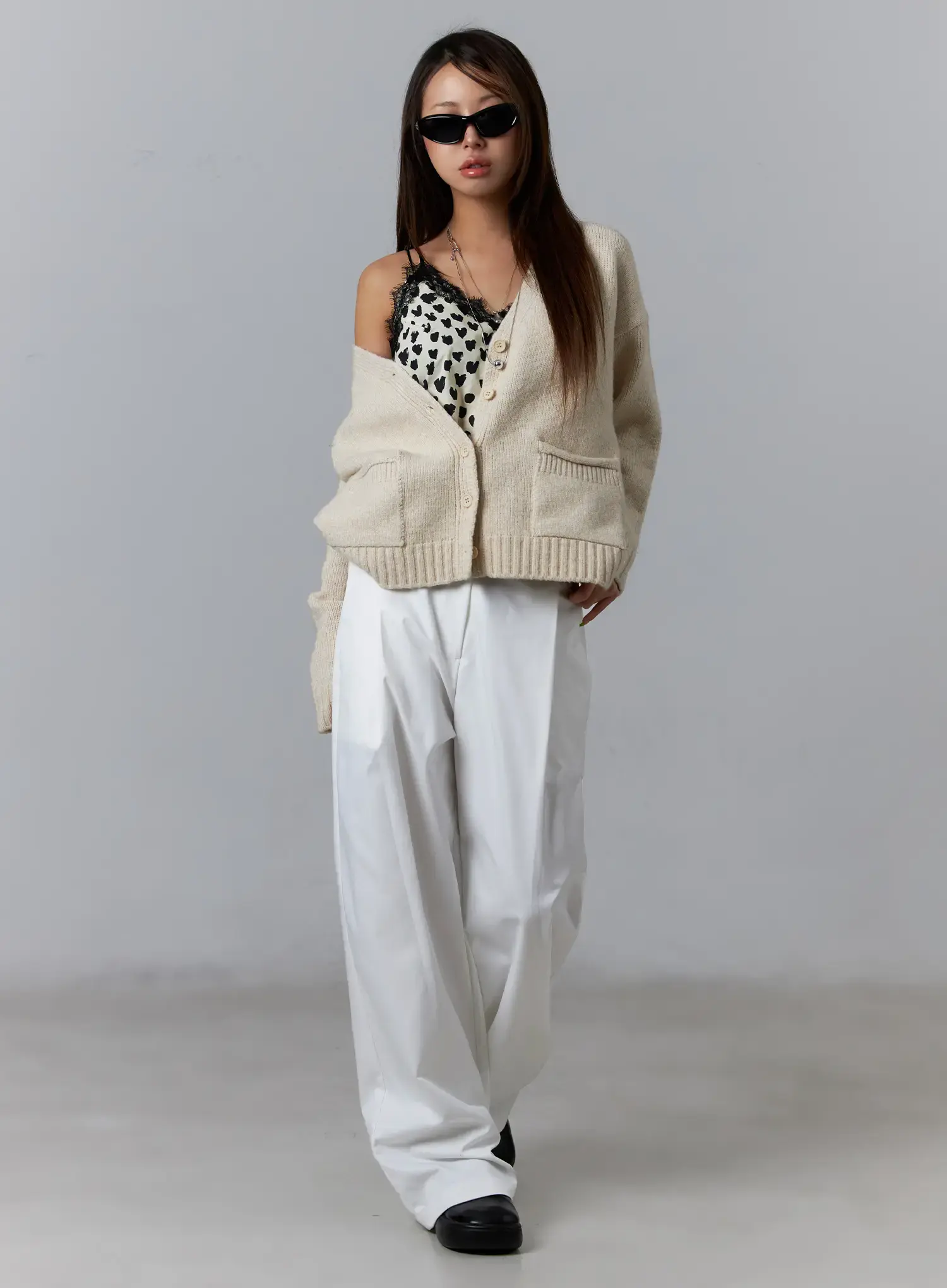 Loose Fit Pocket Knit Cardigan CF511 - Image 3
