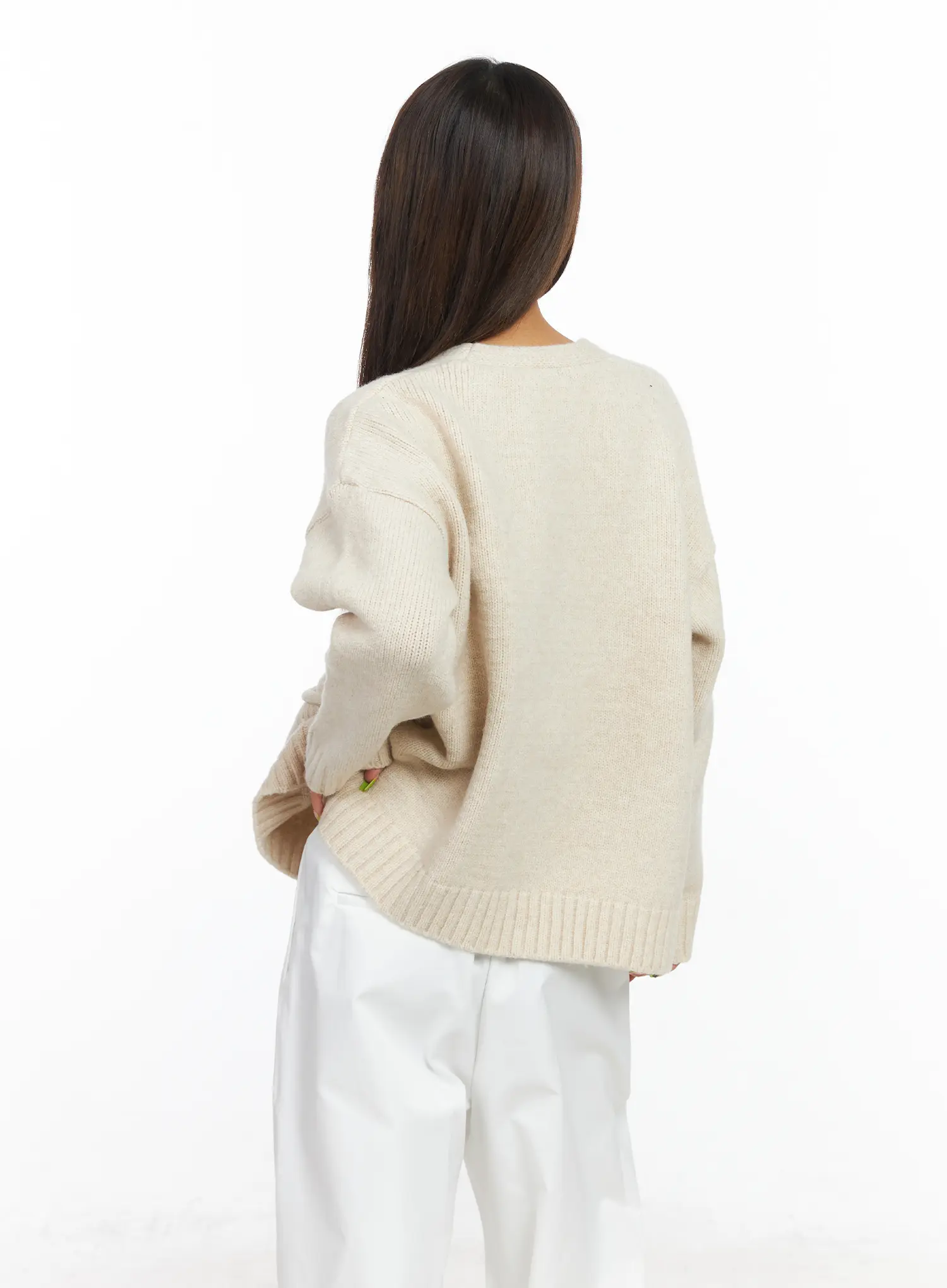 Loose Fit Pocket Knit Cardigan CF511 - Image 8