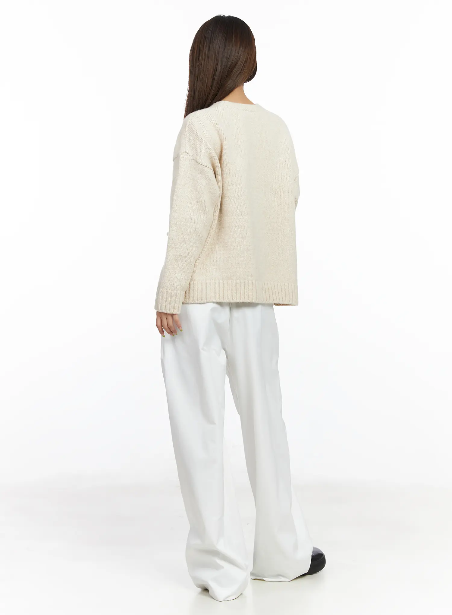 Loose Fit Pocket Knit Cardigan CF511 - Image 9