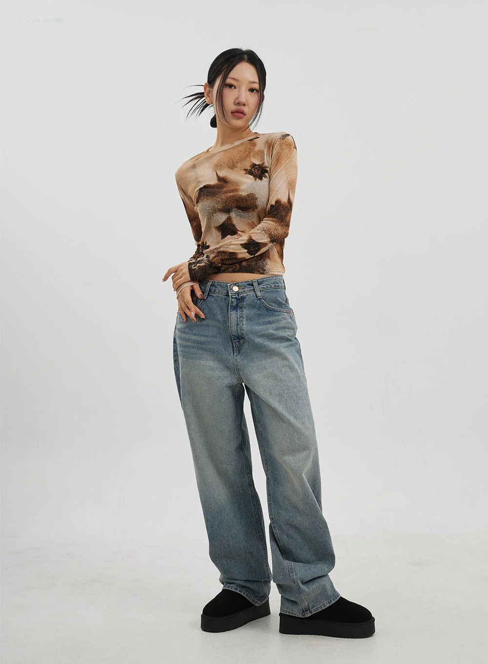 Low Rise Baggy Jeans CJ330 - Image 10