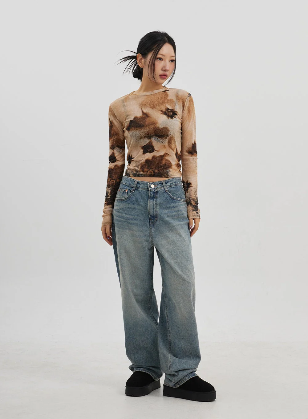 Low Rise Baggy Jeans CJ330 - Image 13
