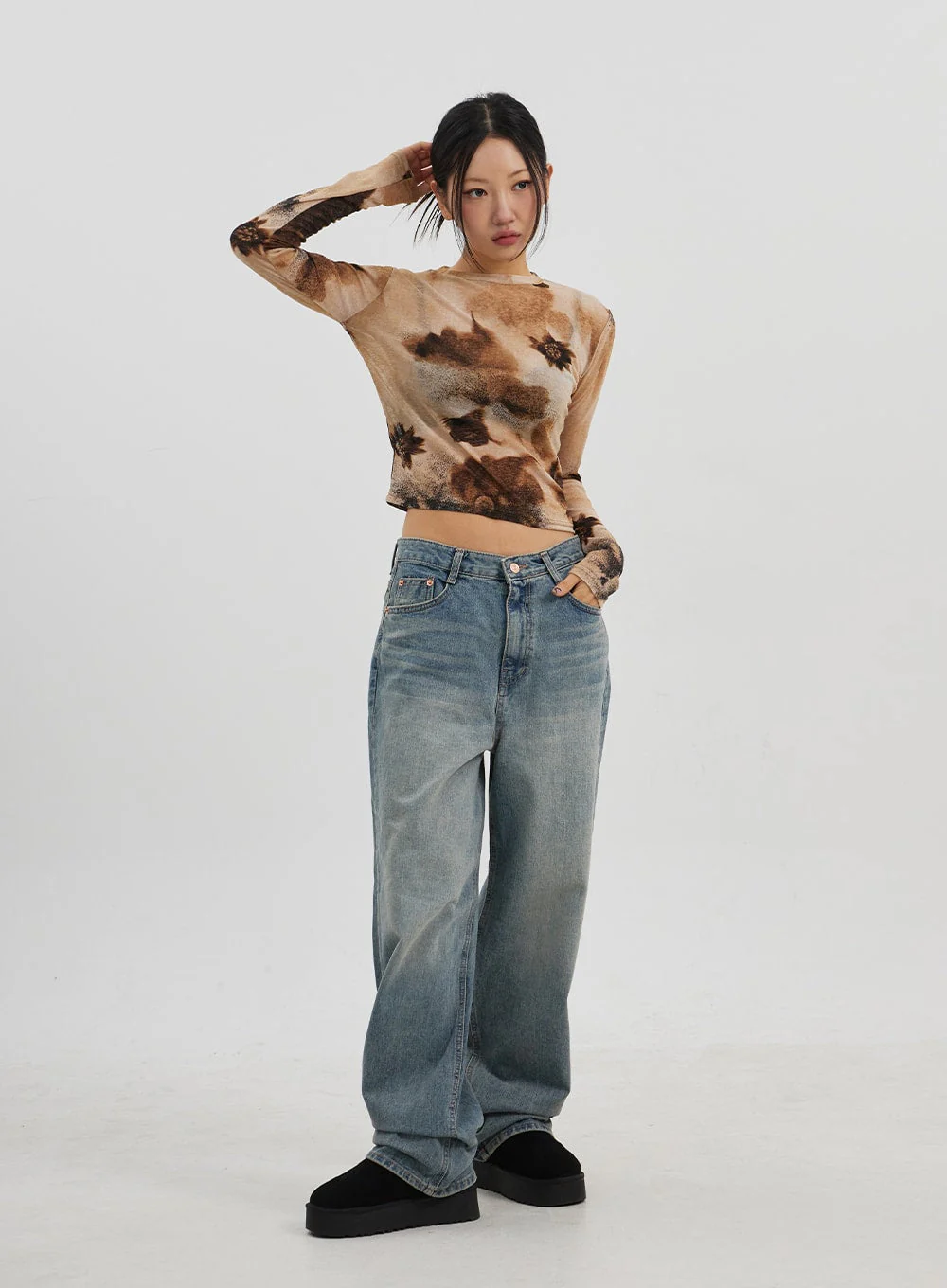 Low Rise Baggy Jeans CJ330 - Image 4