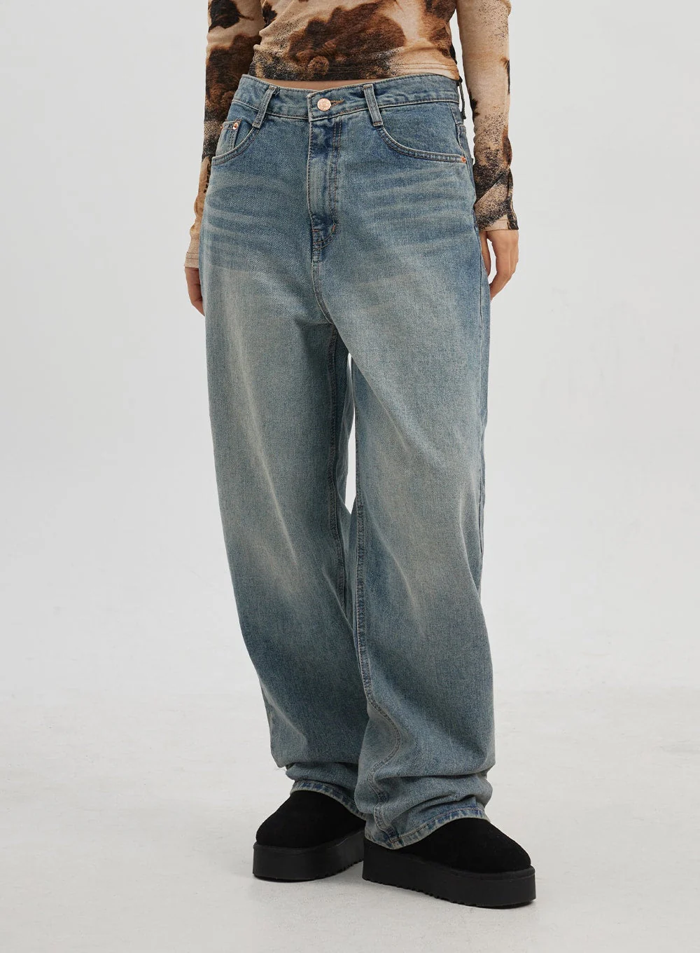 Low Rise Baggy Jeans CJ330 - Image 5