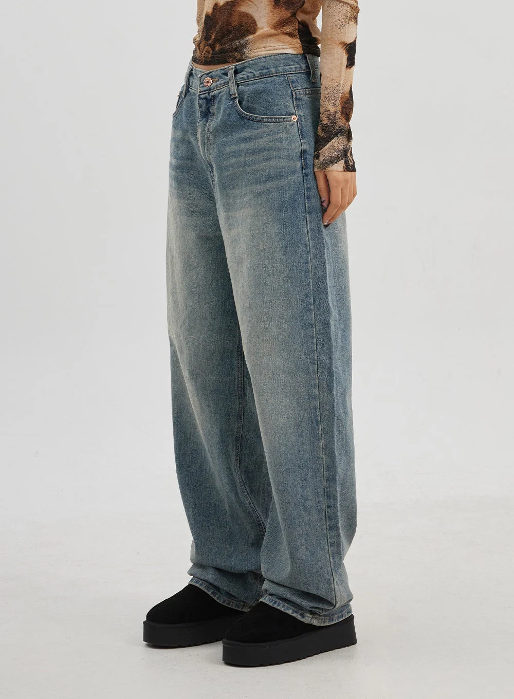 Low Rise Baggy Jeans CJ330 - Image 6