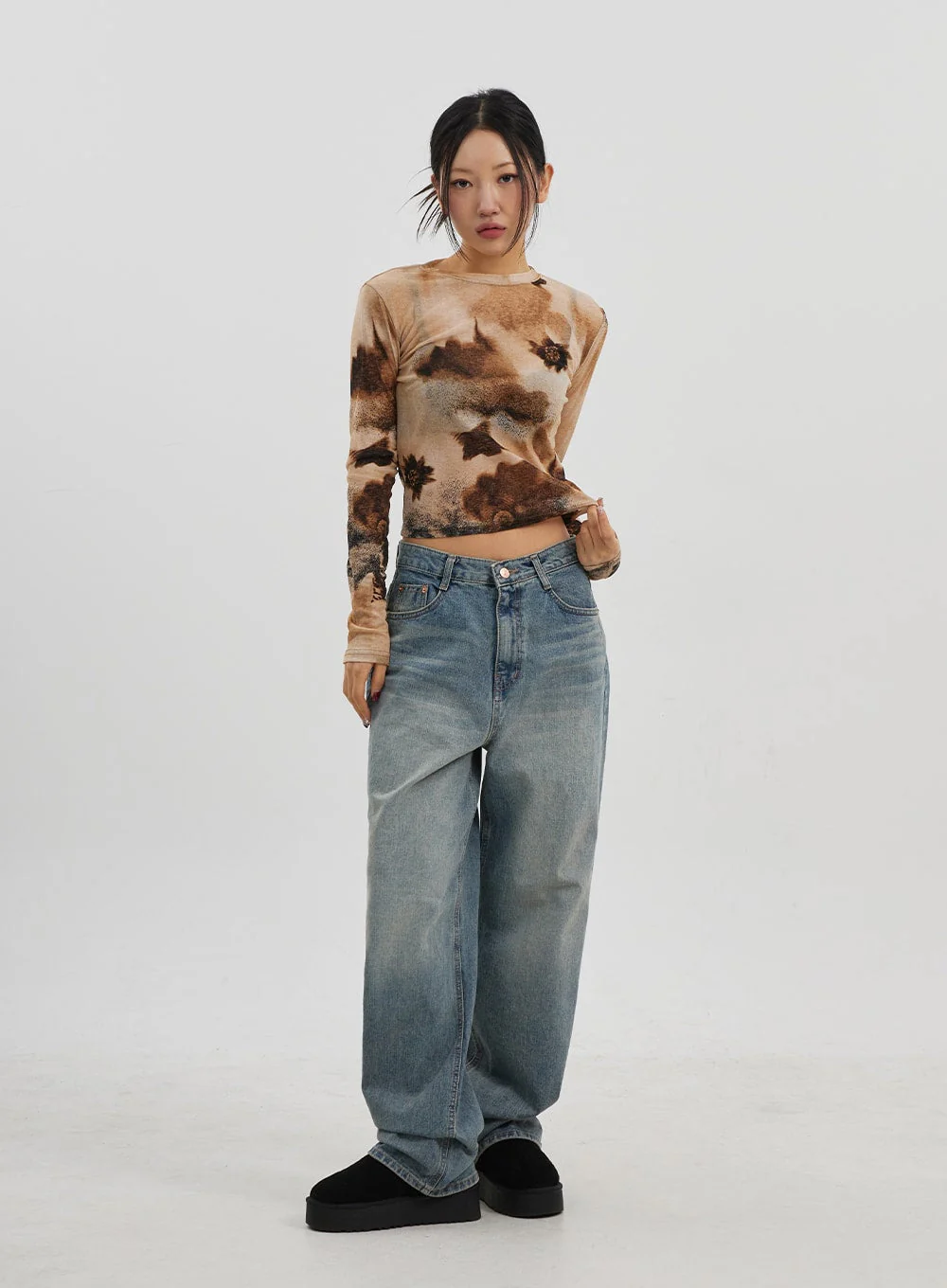 Low Rise Baggy Jeans CJ330 - Image 8