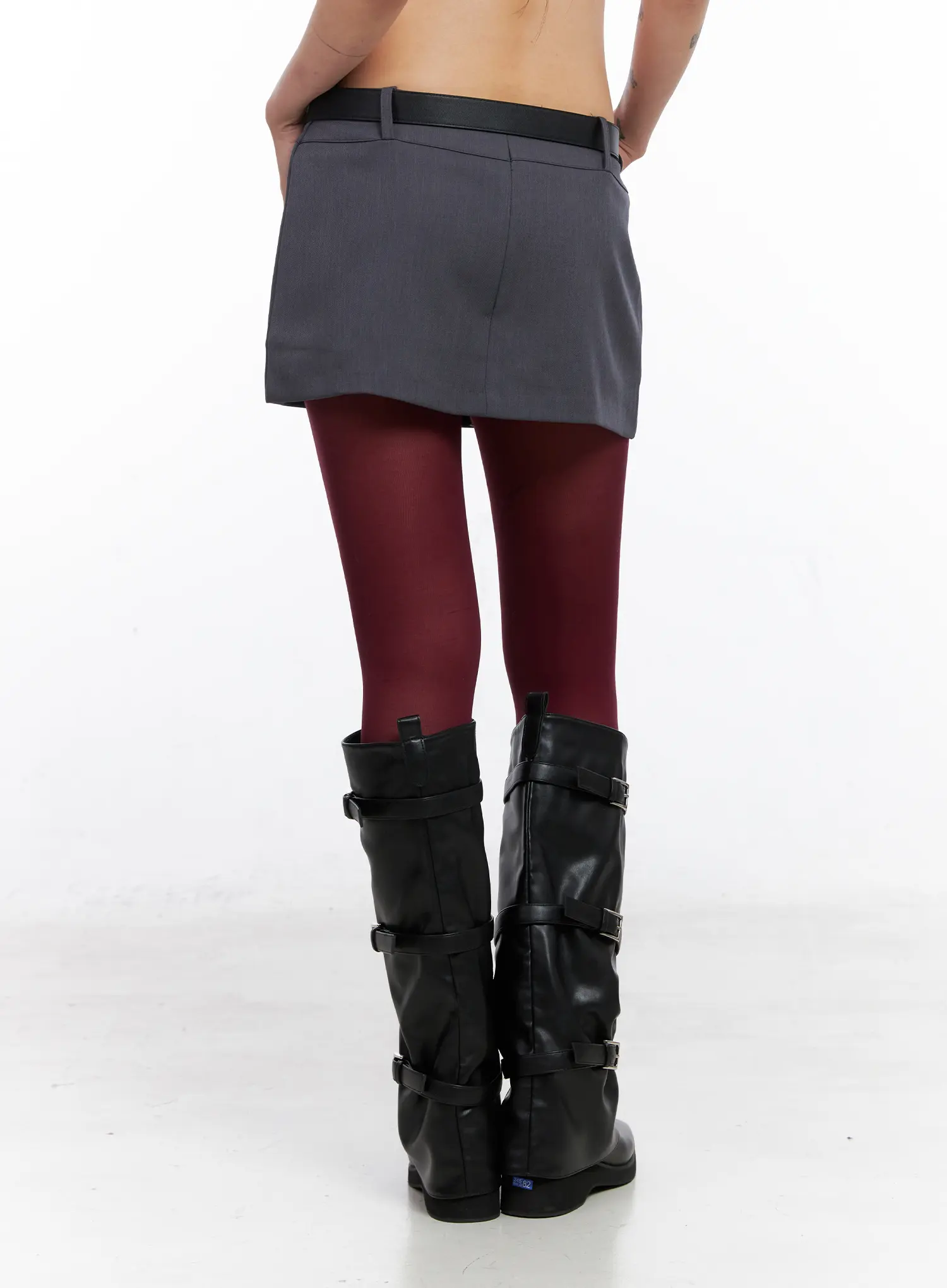 Low-Rise Belted Mini Skirt CO508 - Image 6