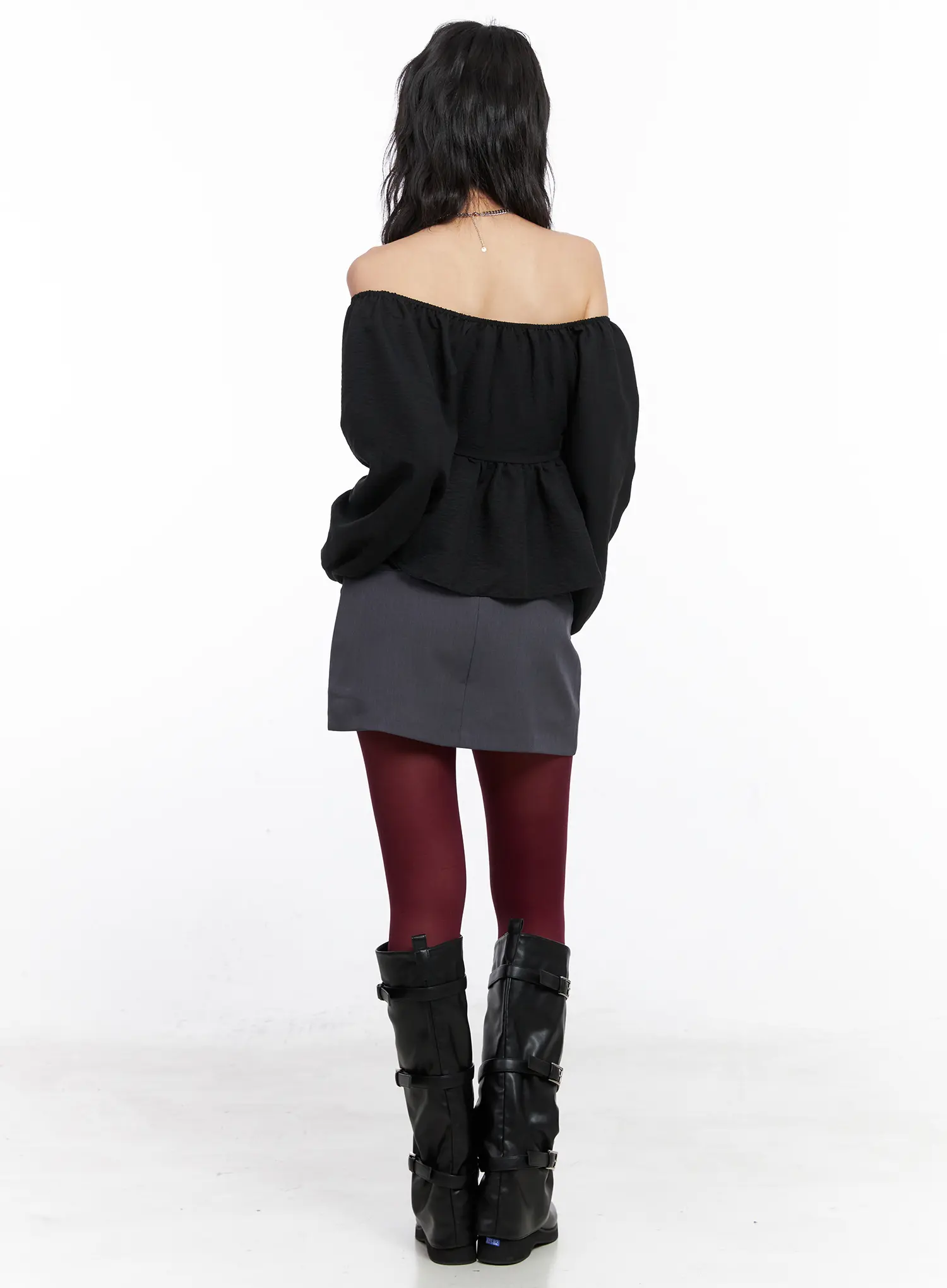 Low-Rise Belted Mini Skirt CO508 - Image 7