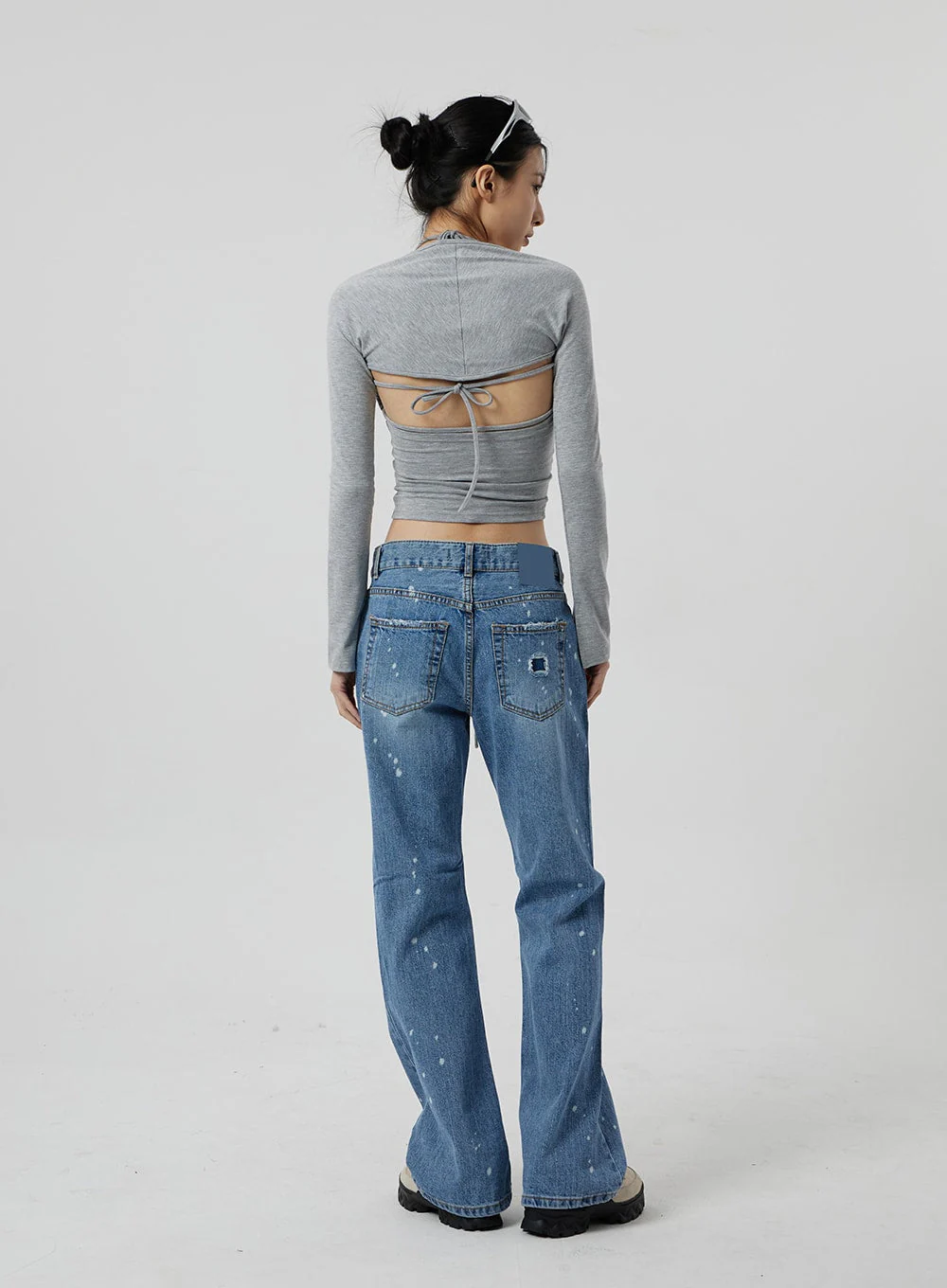 Low Rise Bootcut Jeans CF309 - Image 12