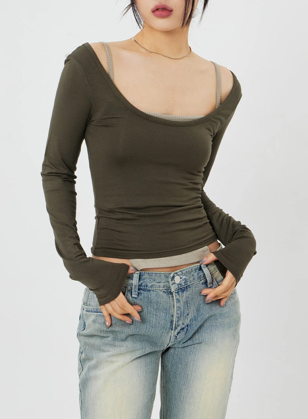 Low Rise Bootcut Jeans CF315 - Image 11
