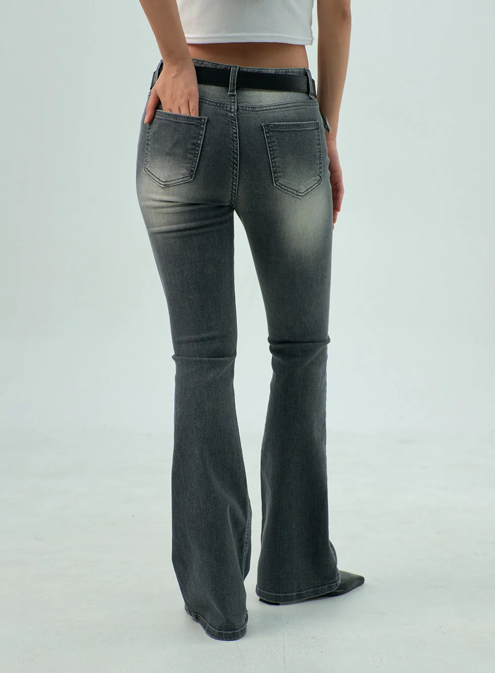 Low Rise Bootcut Jeans CY326 - Image 6