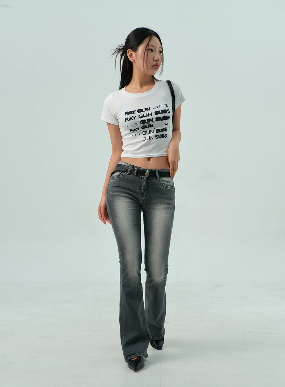 Low Rise Bootcut Jeans CY326 - Image 8