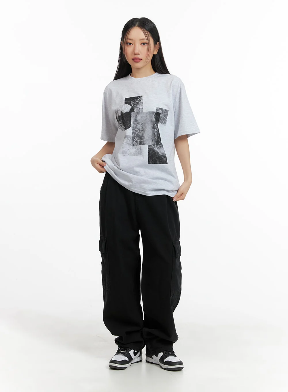Low Rise Cotton Cargo Pants CM419 - Image 2