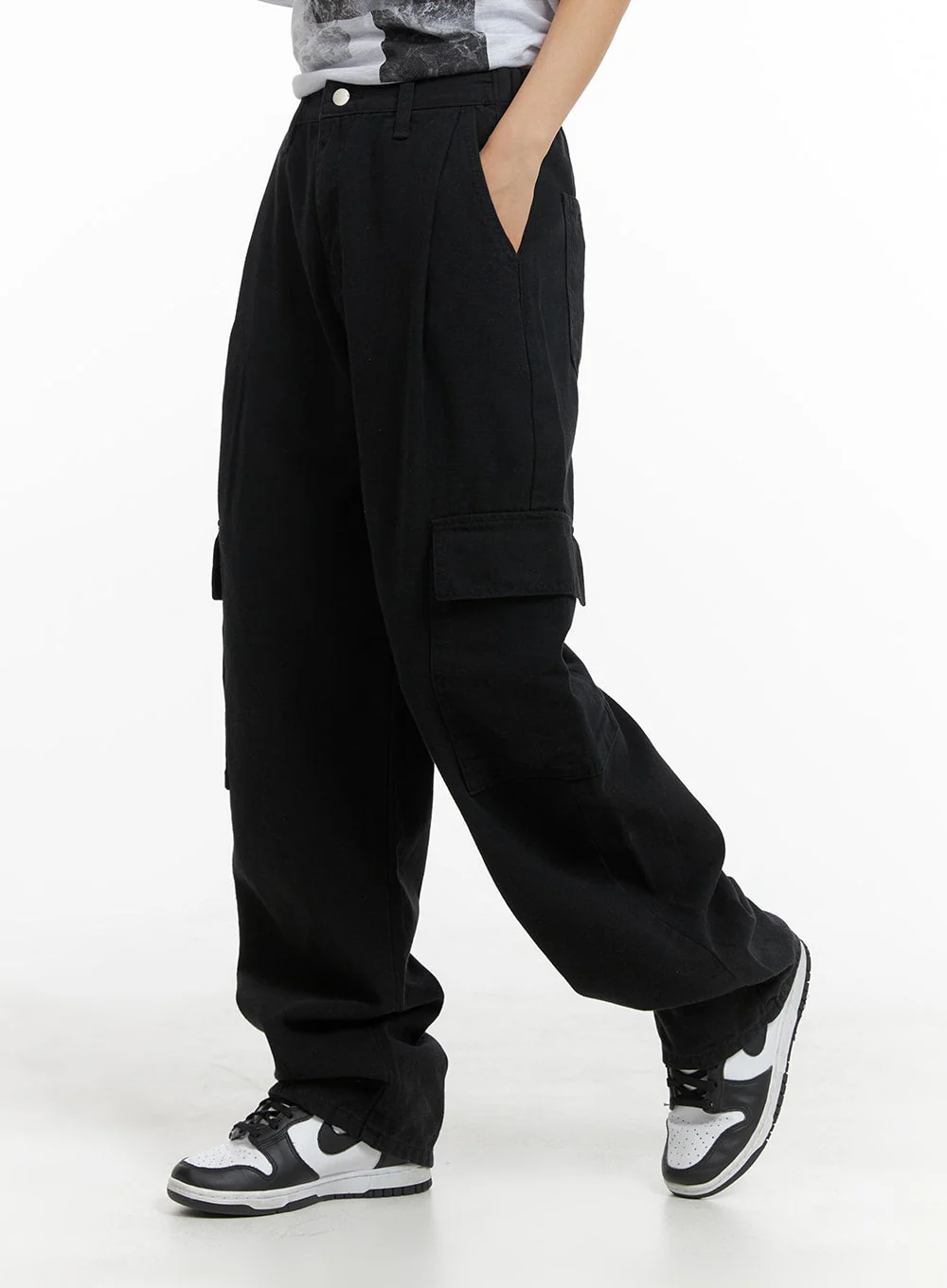 Low Rise Cotton Cargo Pants CM419 - Image 3