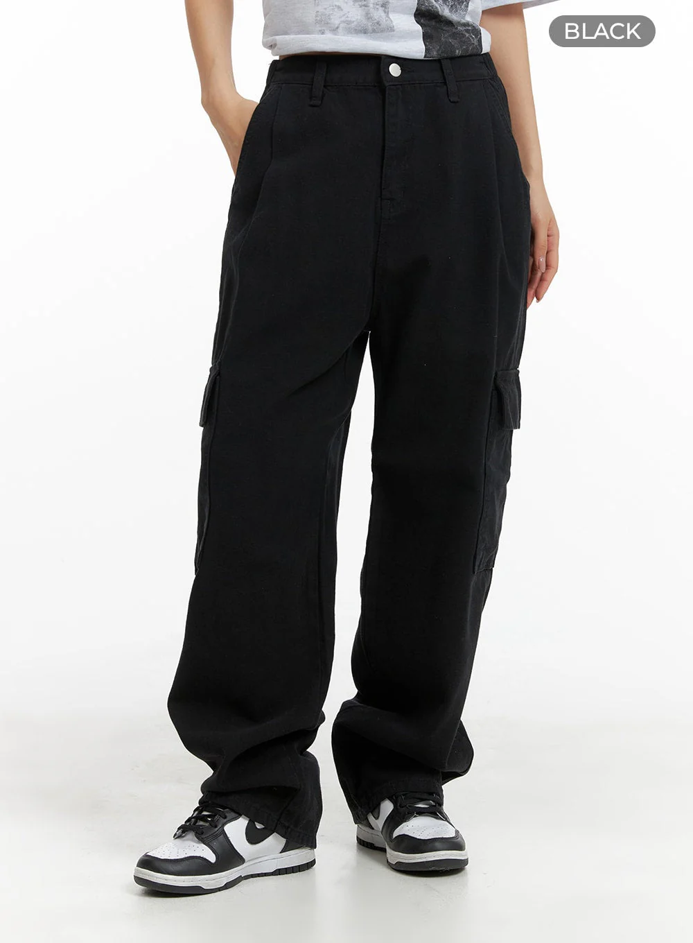 Low Rise Cotton Cargo Pants CM419 - Image 8