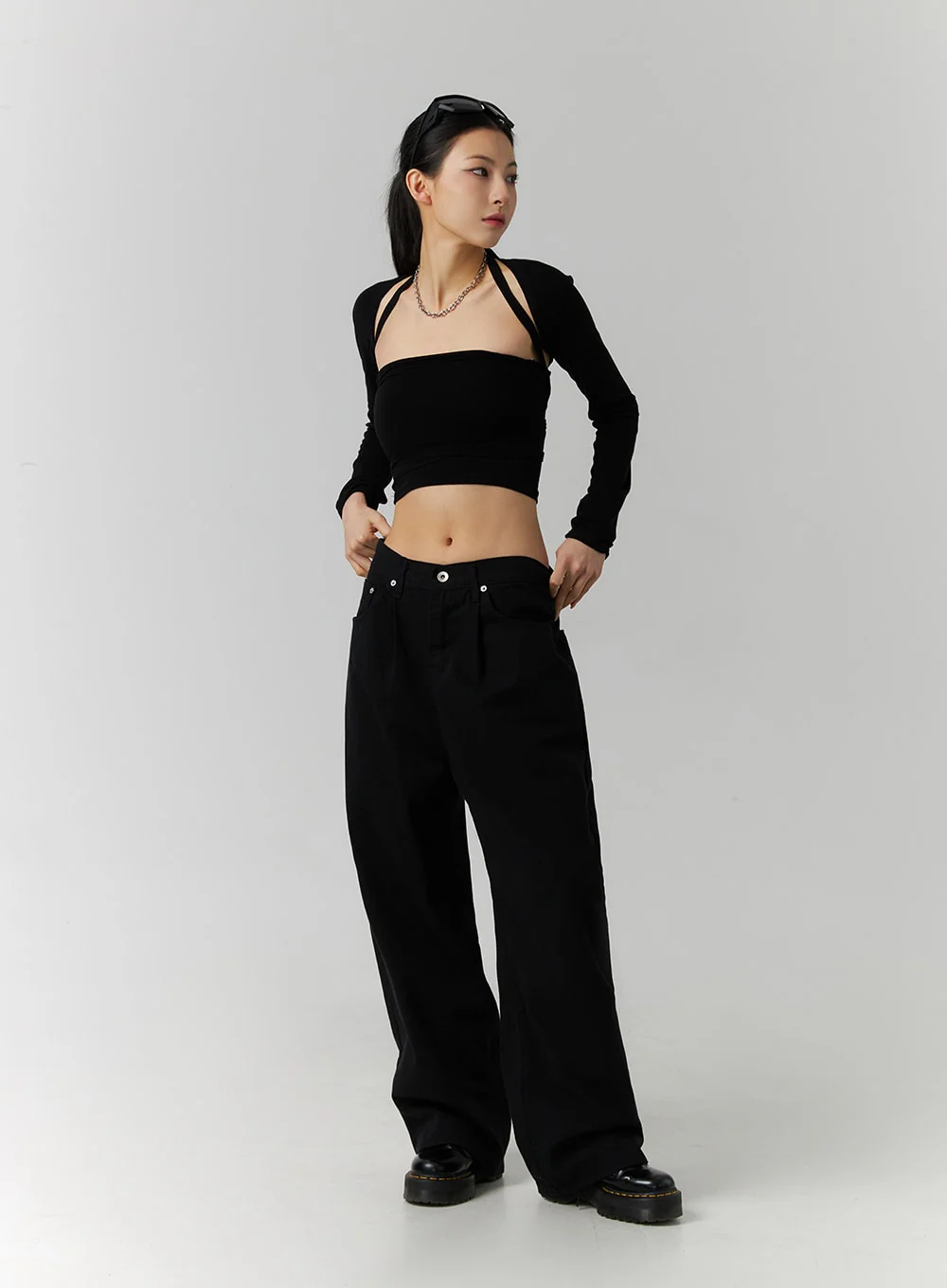 Low-Rise Loose Fit Streetwear Denim (Unisex) ID305