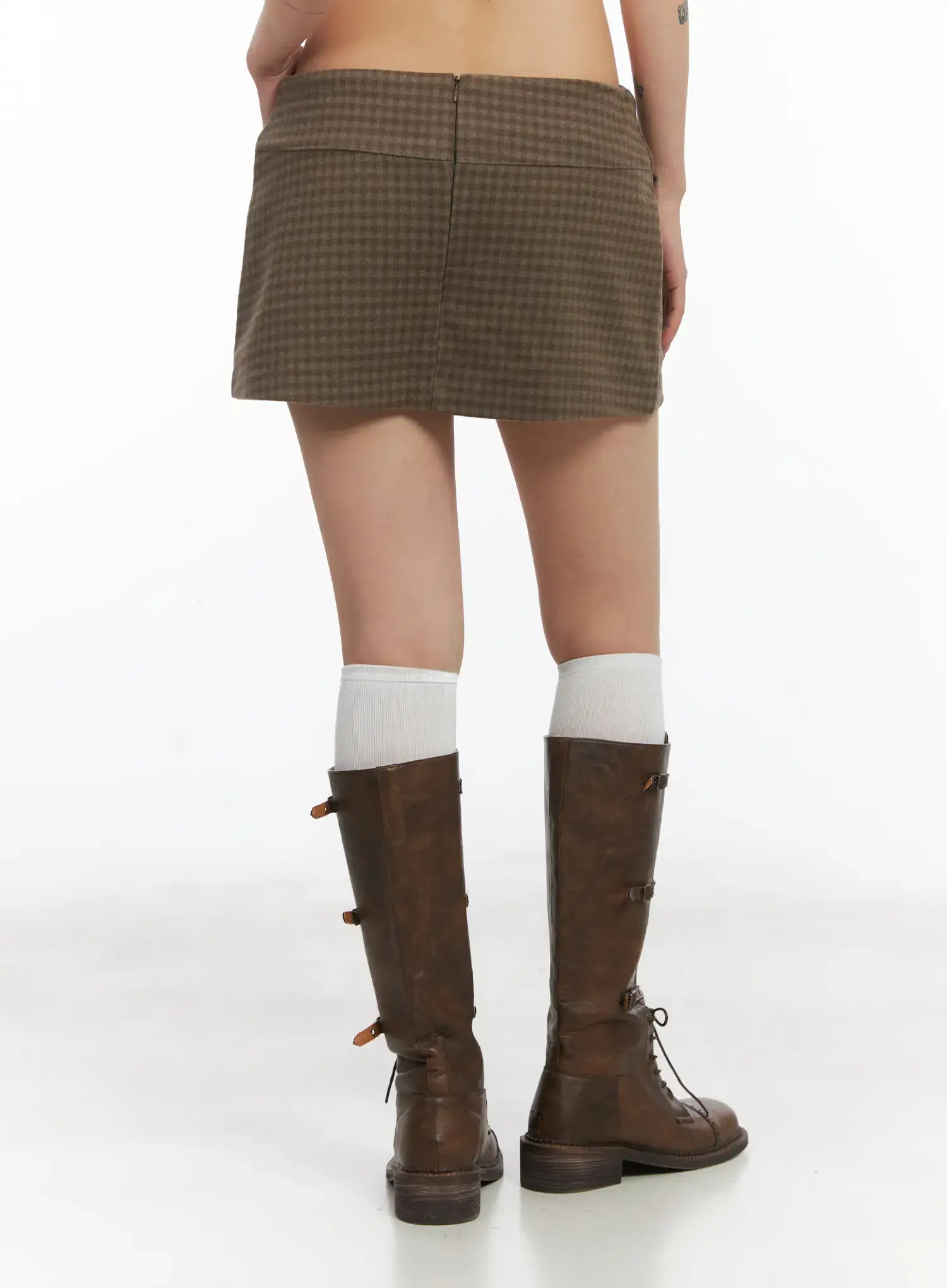 Low-Rise Plaid Mini Skirt CD509 - Image 5
