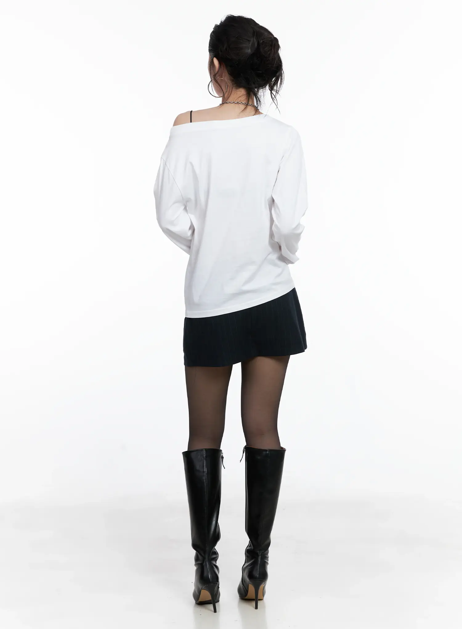 Low-Rise Striped Mini Skirt CS512 - Image 7