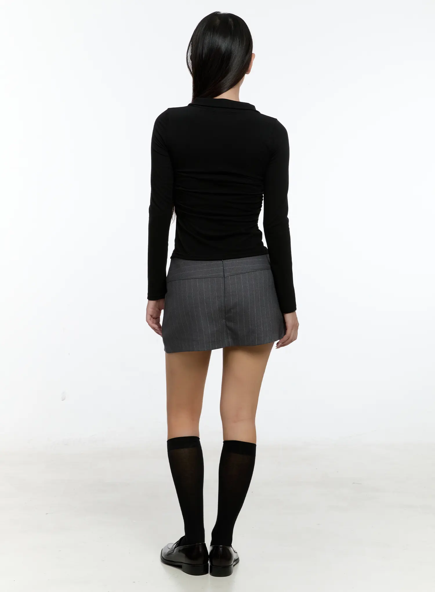 Low-Rise Striped Mini Skirt CS518 - Image 4