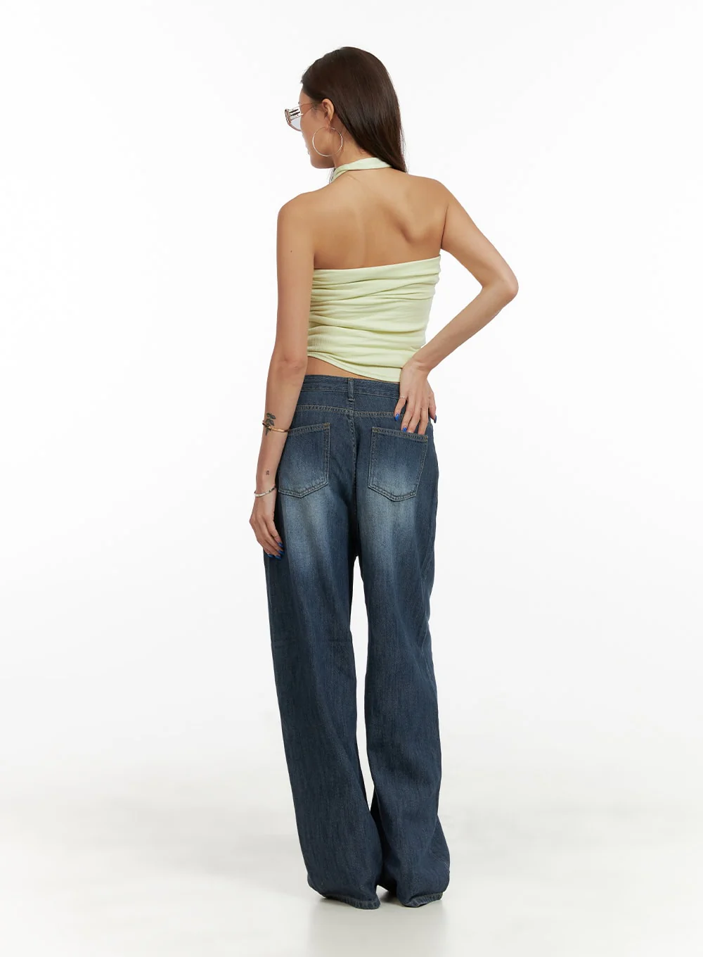 Low Rise Wide Fit Baggy Jeans CY431 - Image 4