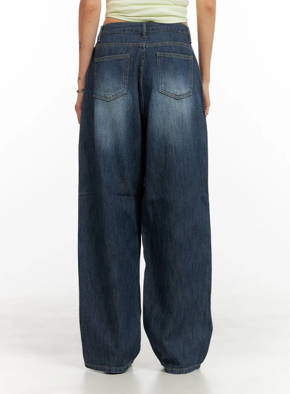 Low Rise Wide Fit Baggy Jeans CY431 - Image 6