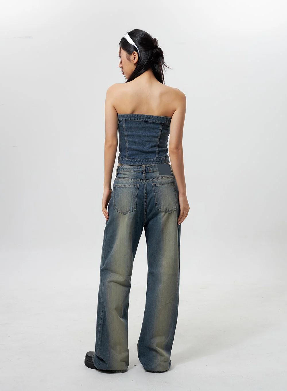 Low Rise Wide Leg Jeans CY323 - Image 12