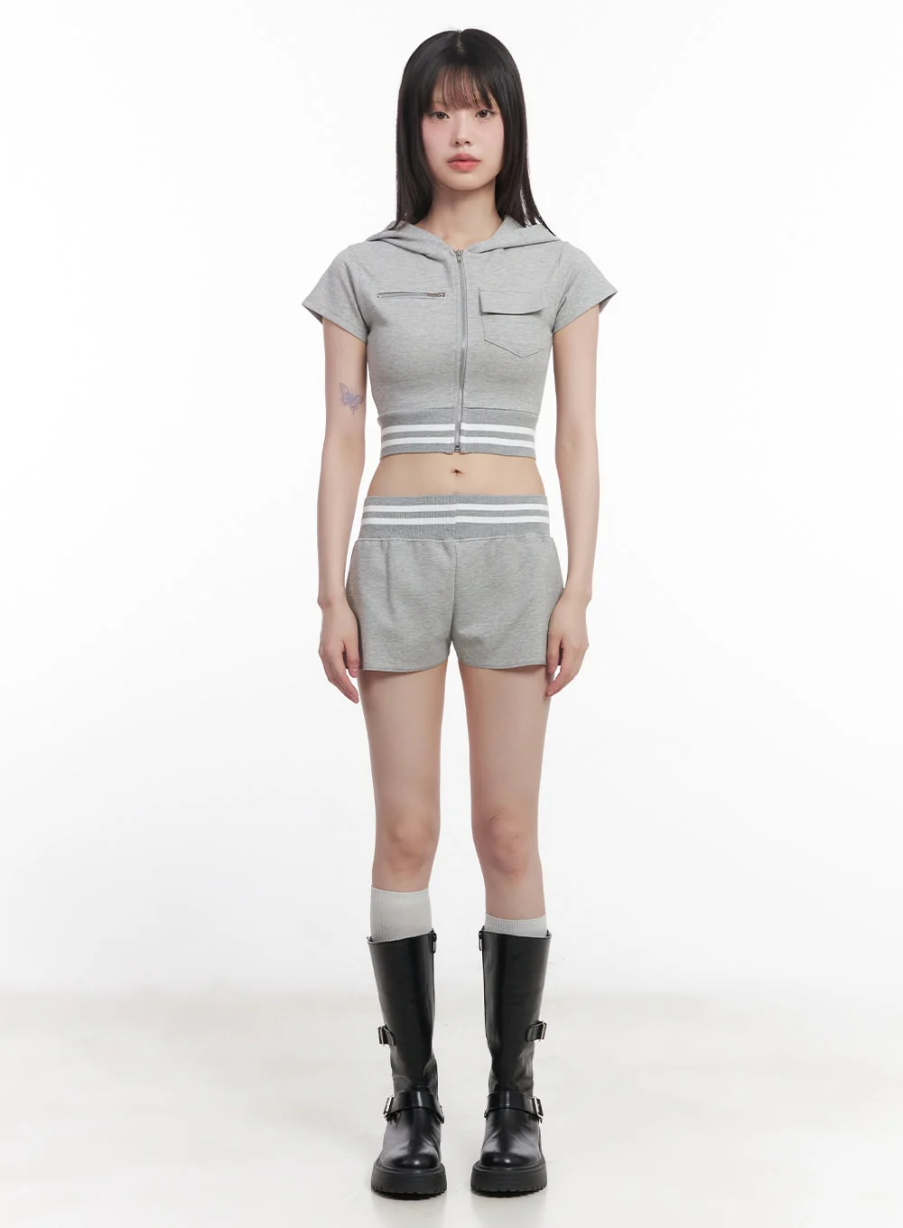 Low-Waist Striped Shorts CU506 - Image 4