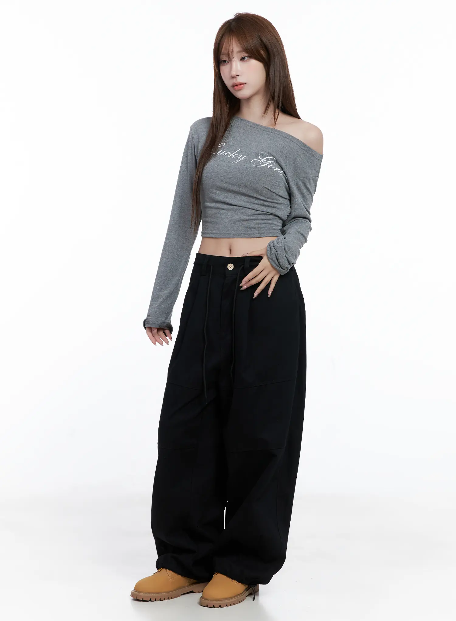 Lucky Girl One-Shoulder Long Sleeve Top CG529 - Image 6
