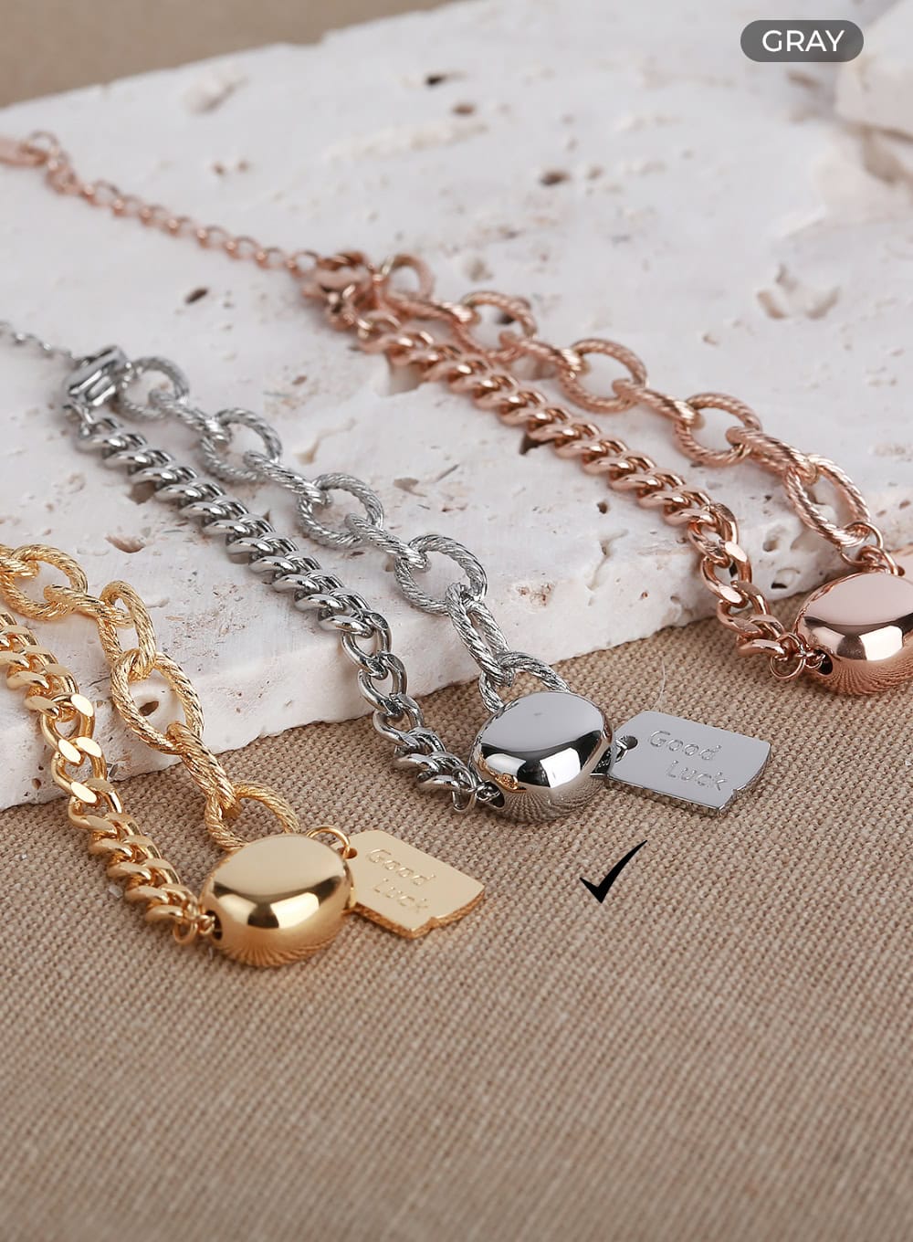 Lucky Pendant Chain Bracelet IL411 - Image 4