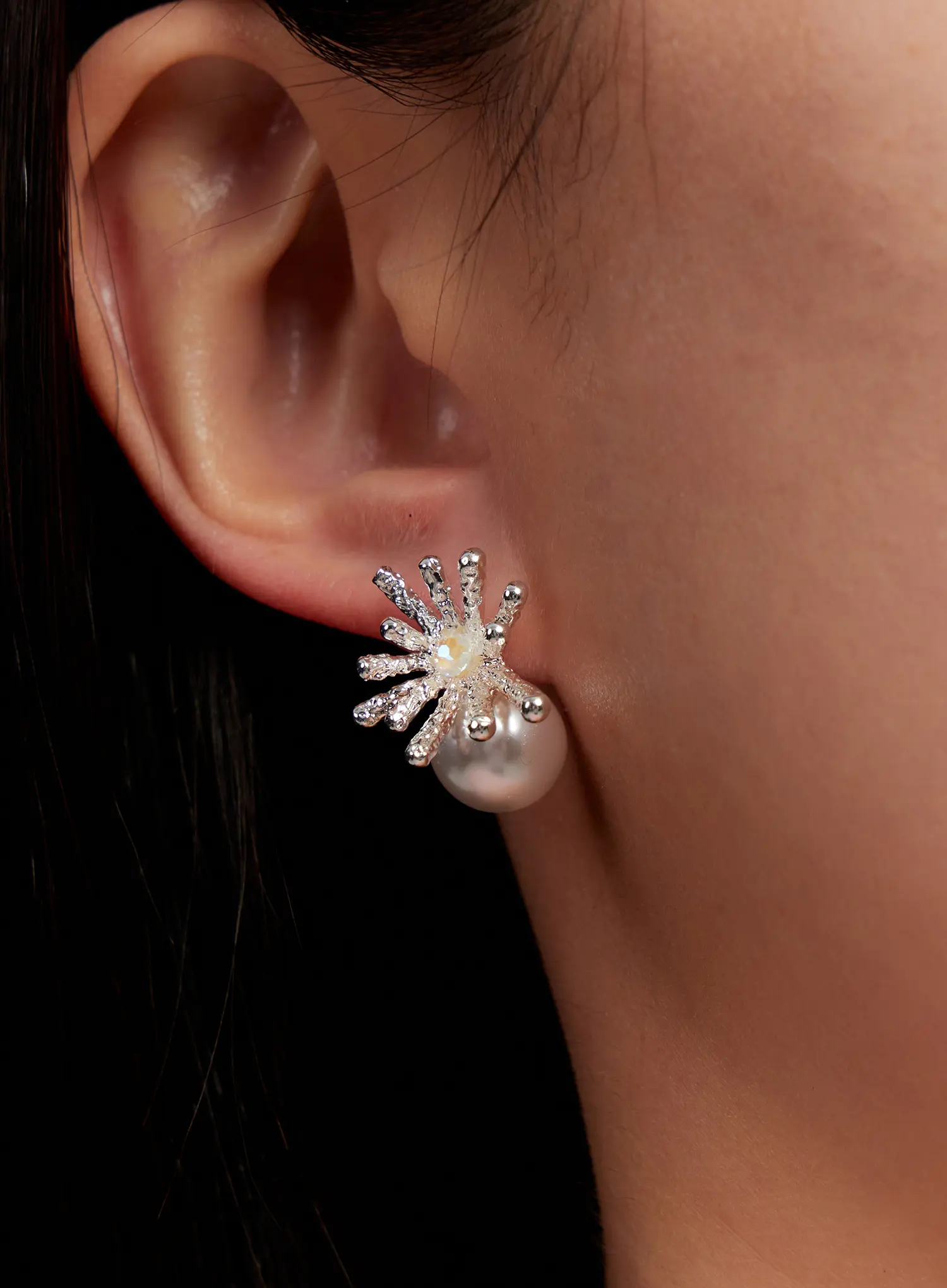 Luminous Faux Pearl Earrings IO527 - Image 2