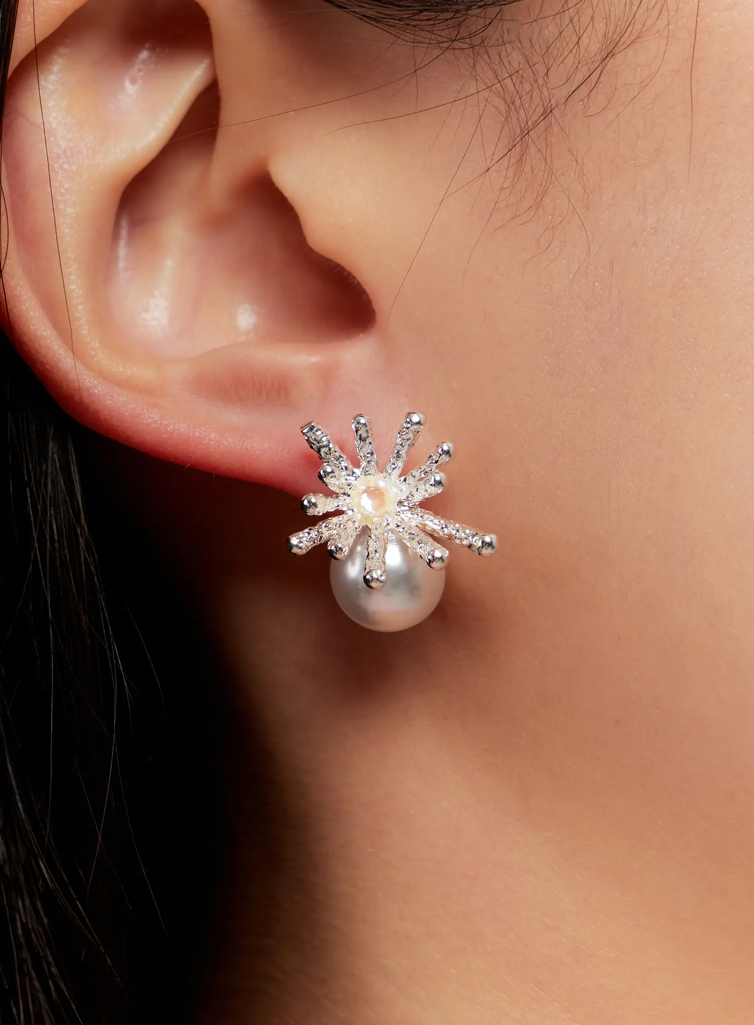 Luminous Faux Pearl Earrings IO527 - Image 3