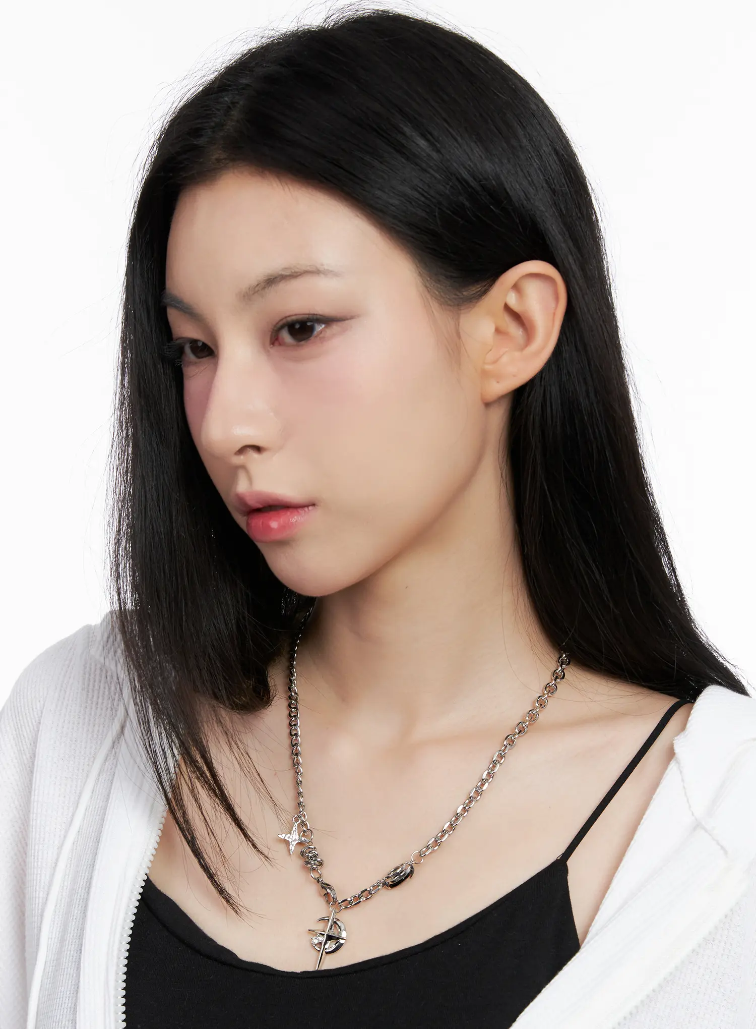 Lunar Charm Chain Necklace CG526 - Image 3
