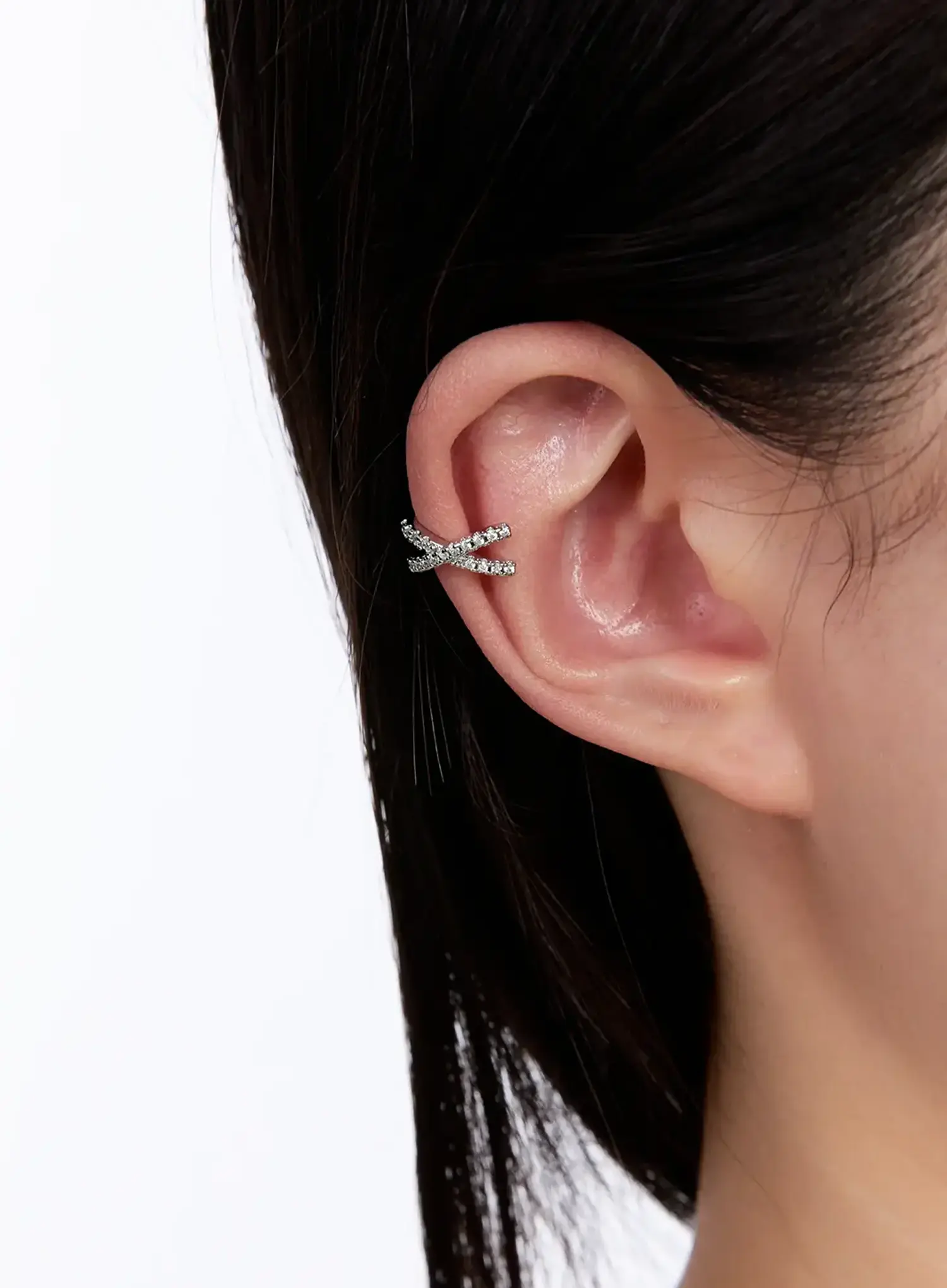 Mamin Cross Earcuff (1Pcs) IU527 - Image 2