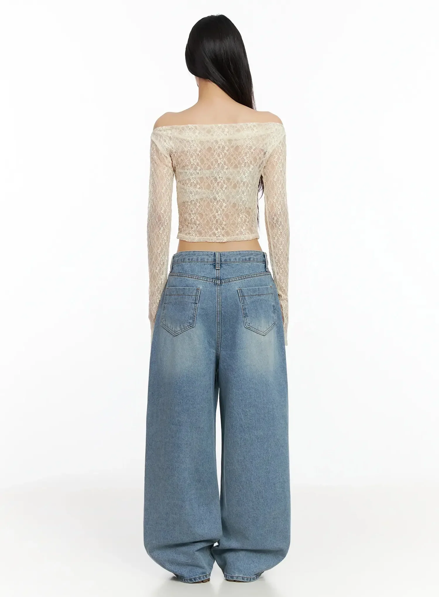 Mariene Distressed Wide Leg Jeans IA508 - Image 7