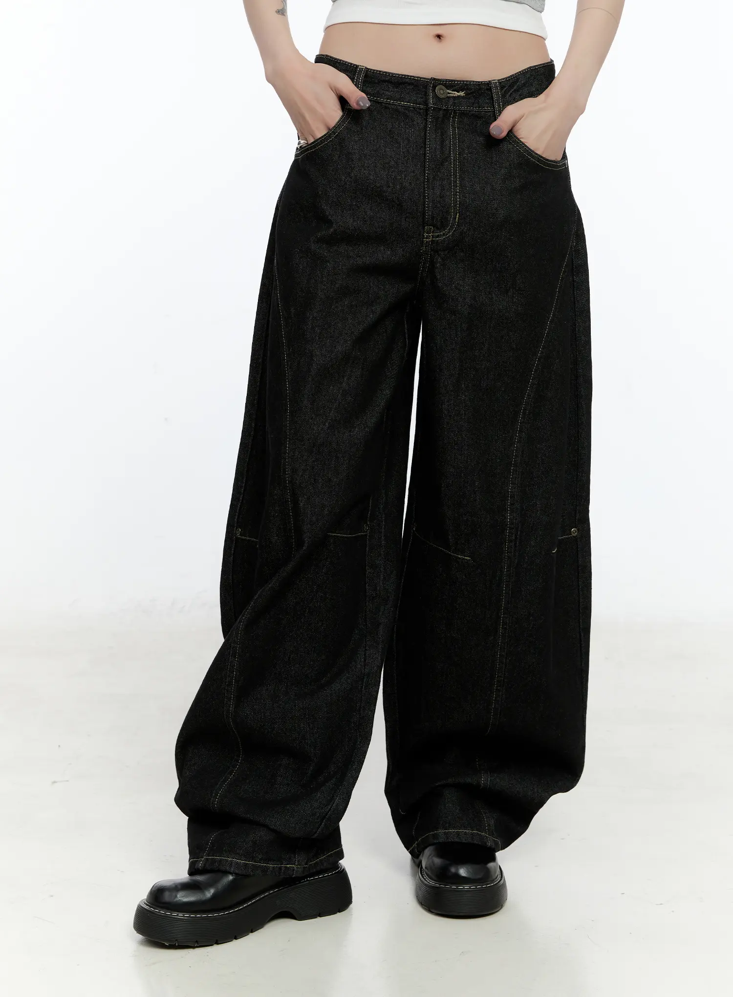 Maryam Low-Rise Dark-Washed Jeans CN517 - Image 9