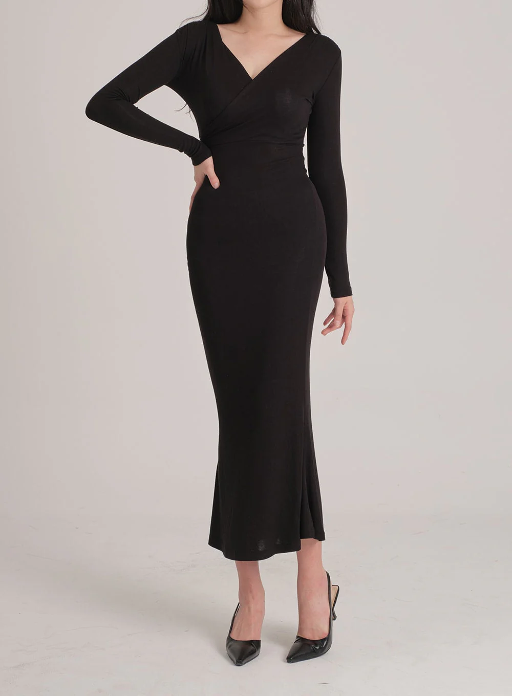 Maxi Wrap Mermaid Dress J31 - Image 15