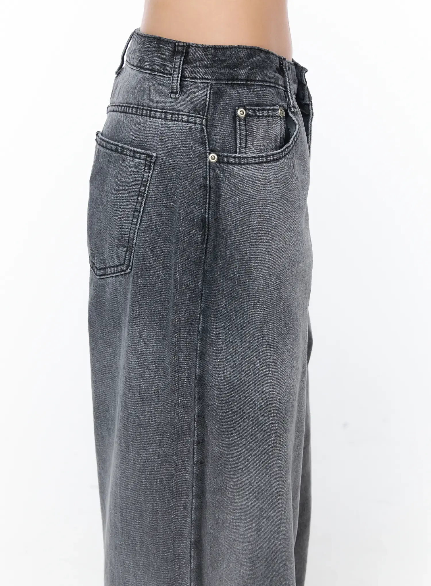 Mei Vintage Wash Baggy Jeans CA527 - Image 9