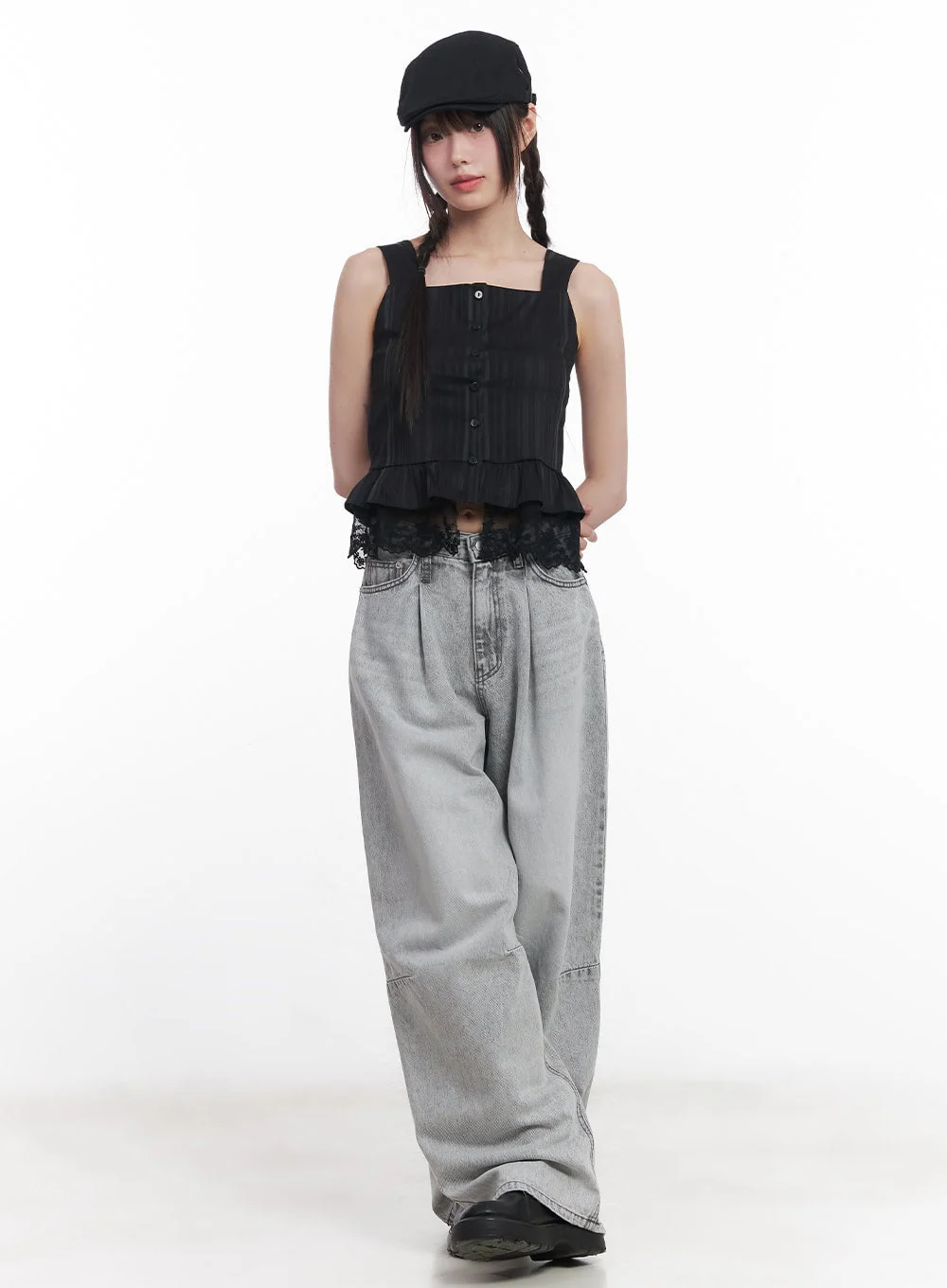 Melisa Washed Wide-Fit Jeans CU506 - Image 2