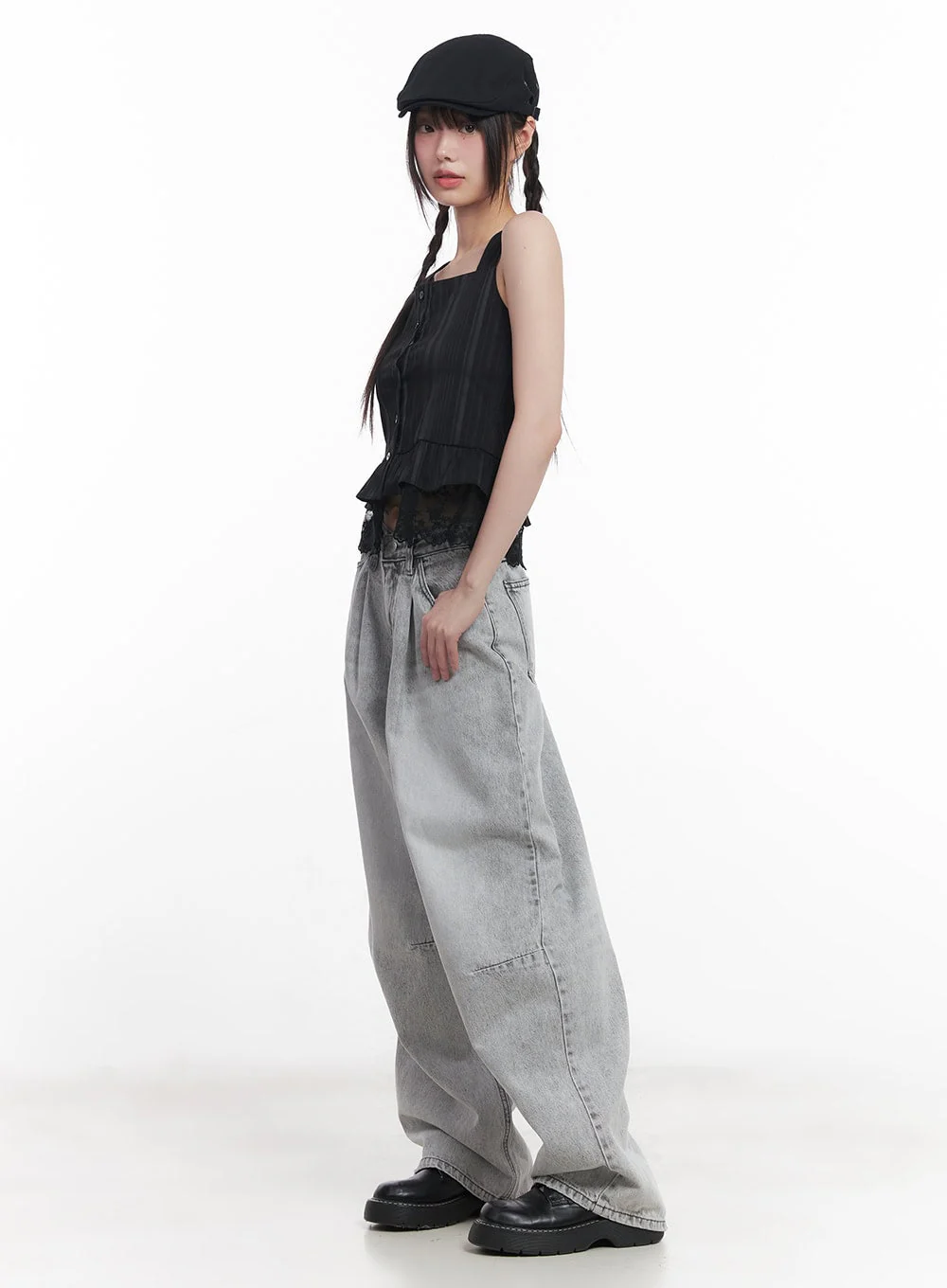 Melisa Washed Wide-Fit Jeans CU506 - Image 3