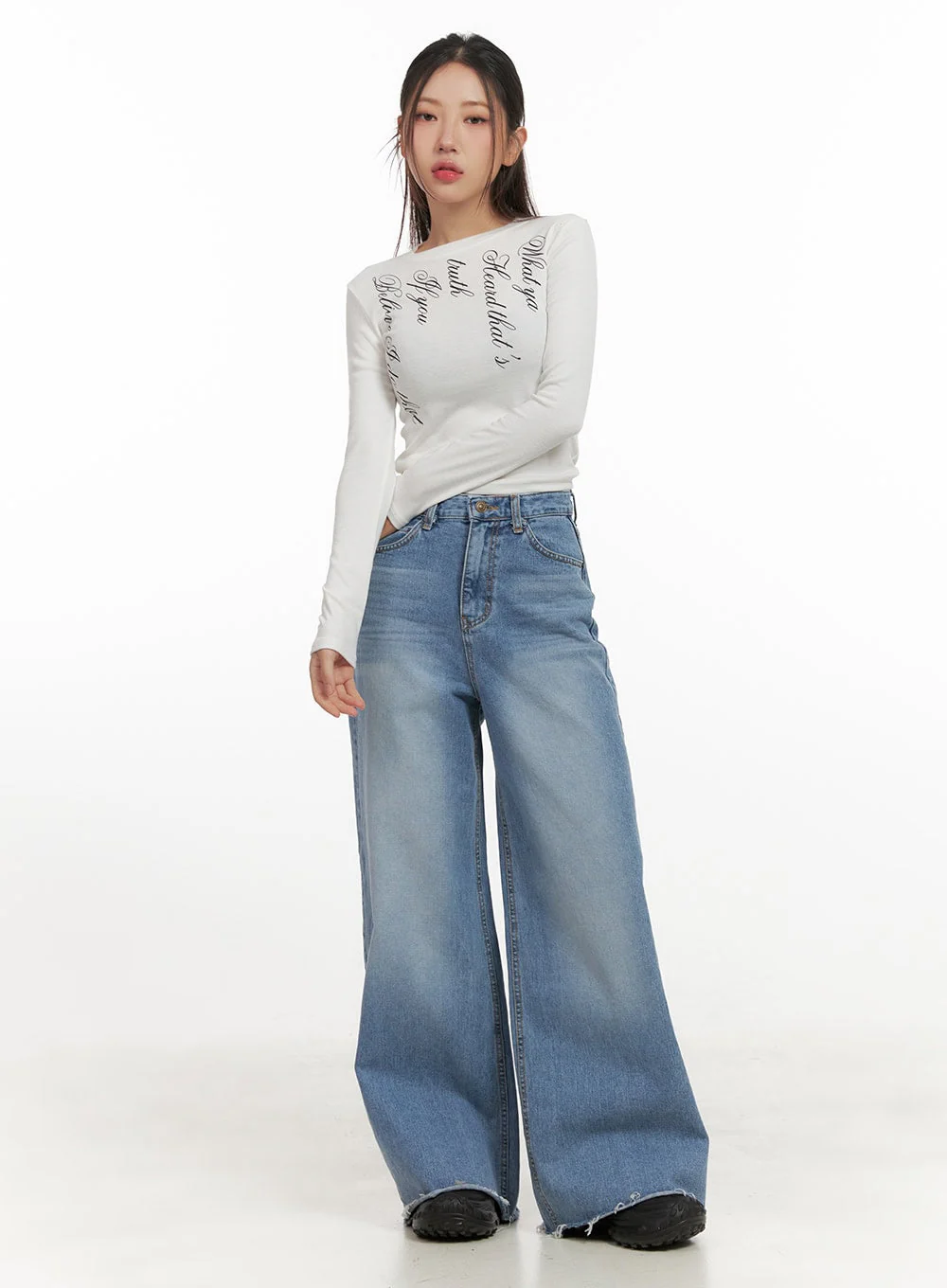 Melody Chic Flare Wide Leg Jeans CN428 - Image 2