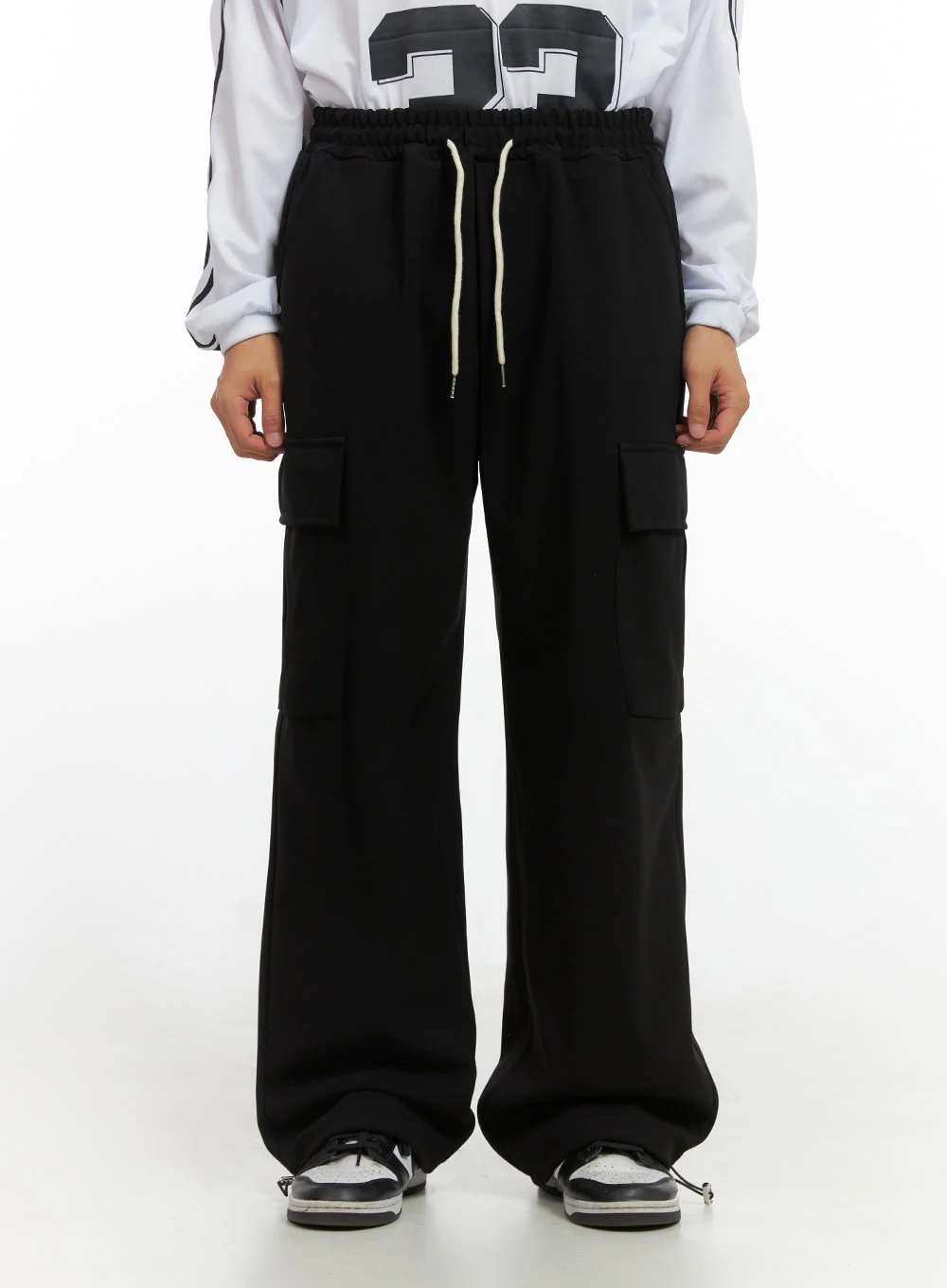 Men's String Cargo Wide Fit Pants IO420 - Image 2
