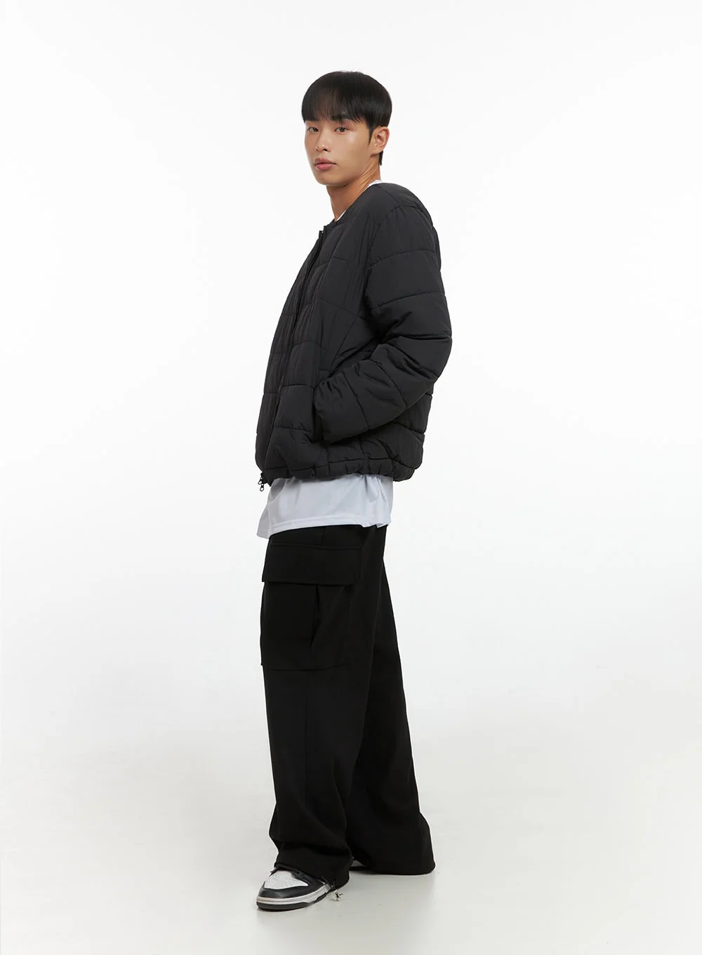 Men's String Cargo Wide Fit Pants IO420 - Image 7