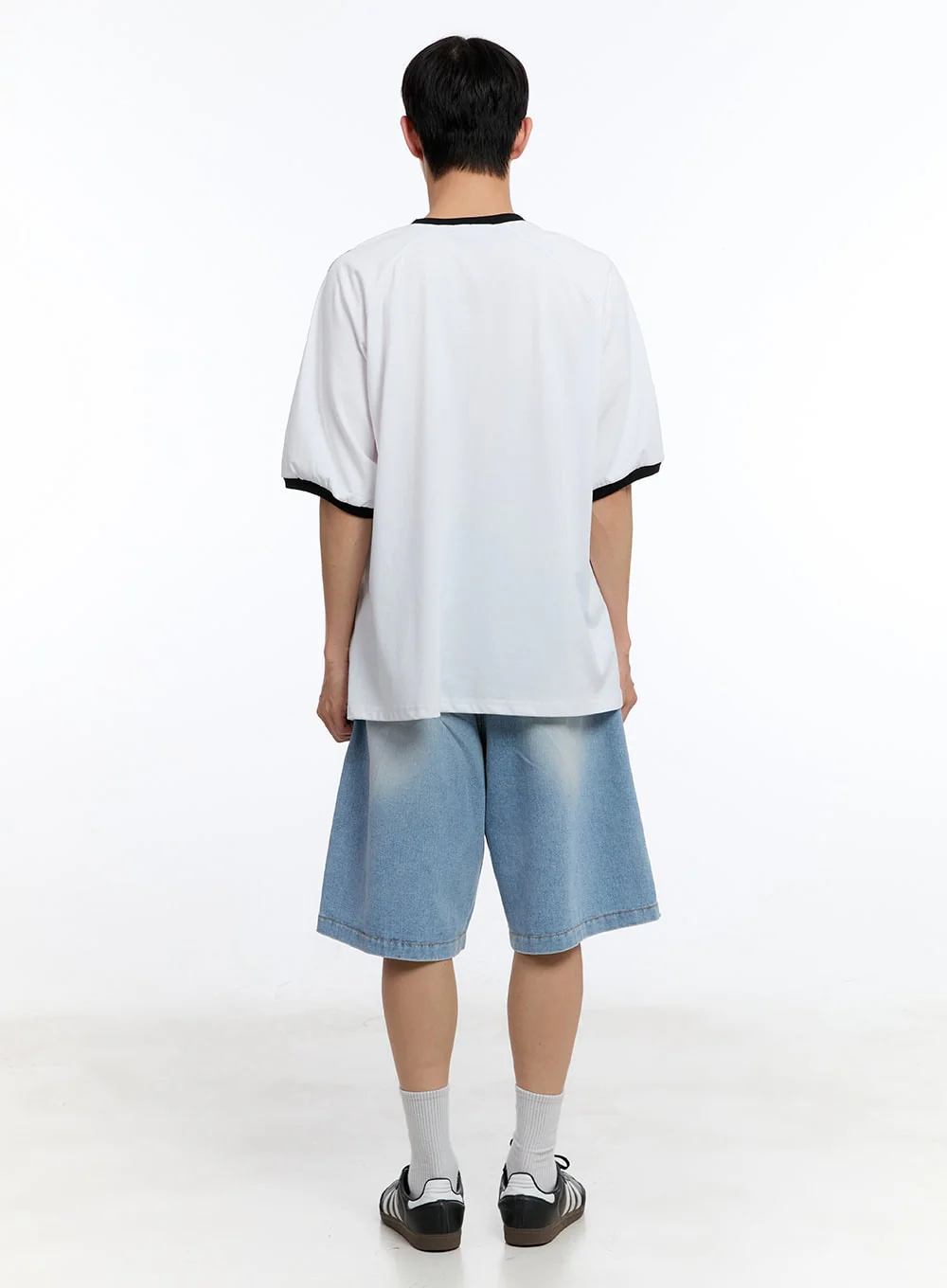 Men’s Washed Wide-Leg Jorts IY529 - Image 7