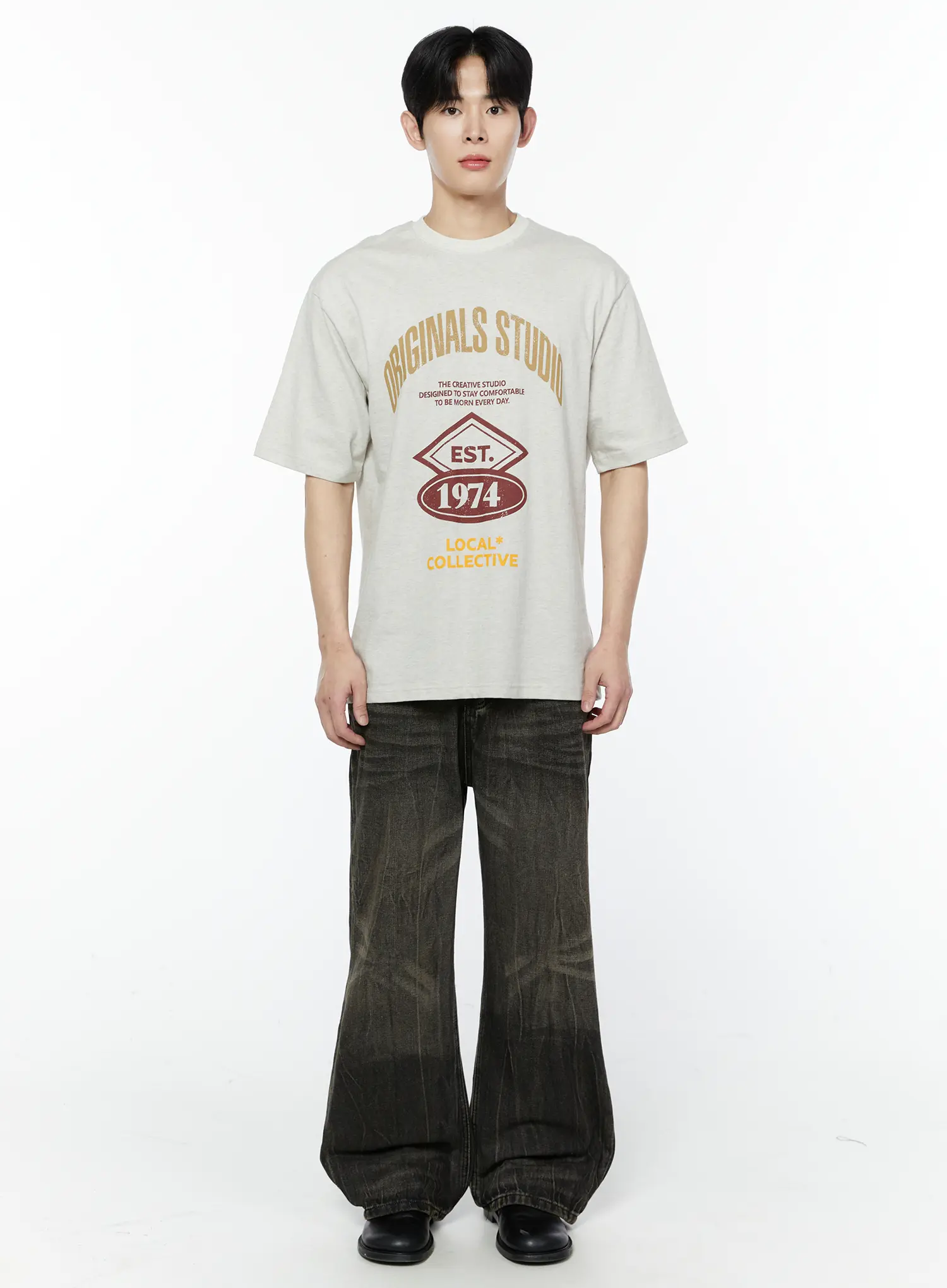 Men's 1974 Vintage Print T-Shirt IA530 - Image 3