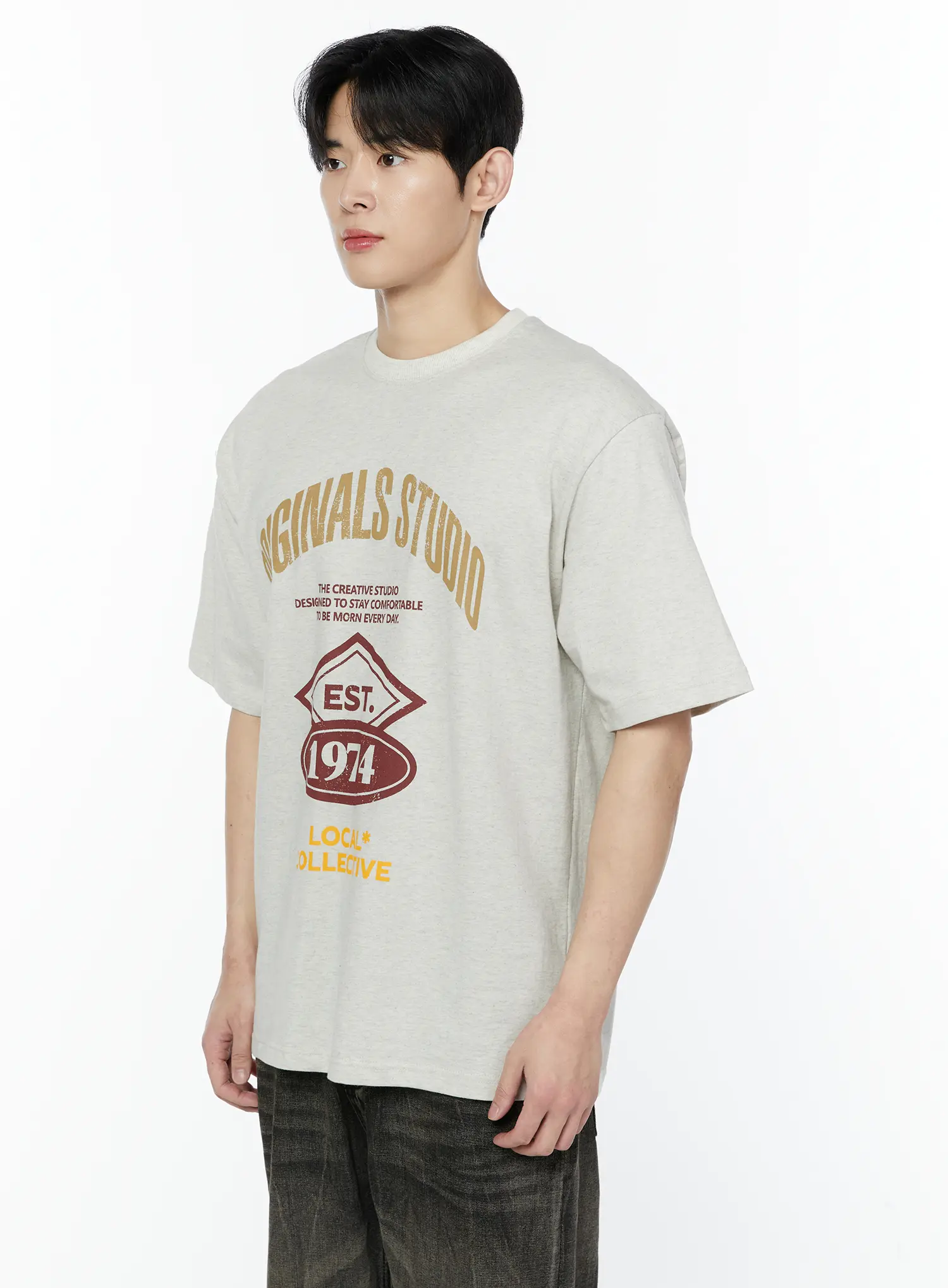 Men's 1974 Vintage Print T-Shirt IA530 - Image 4