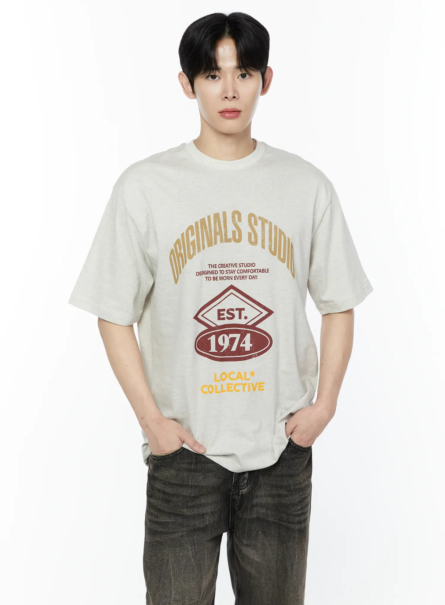 Men's 1974 Vintage Print T-Shirt IA530 - Image 6